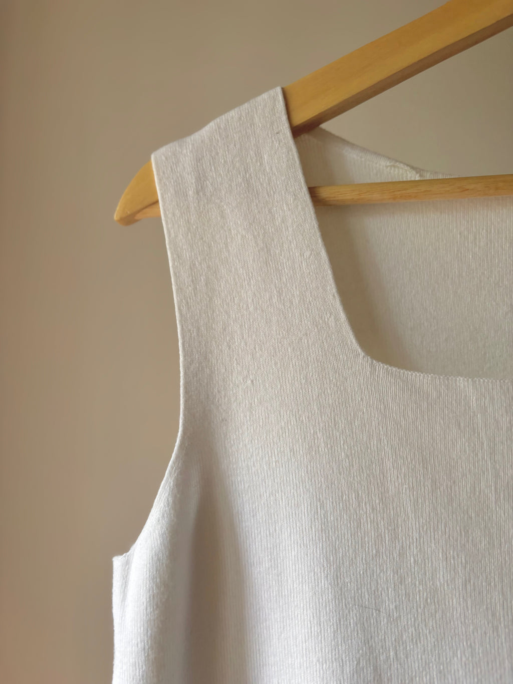 1990s Square Neck Cotton Tank Top