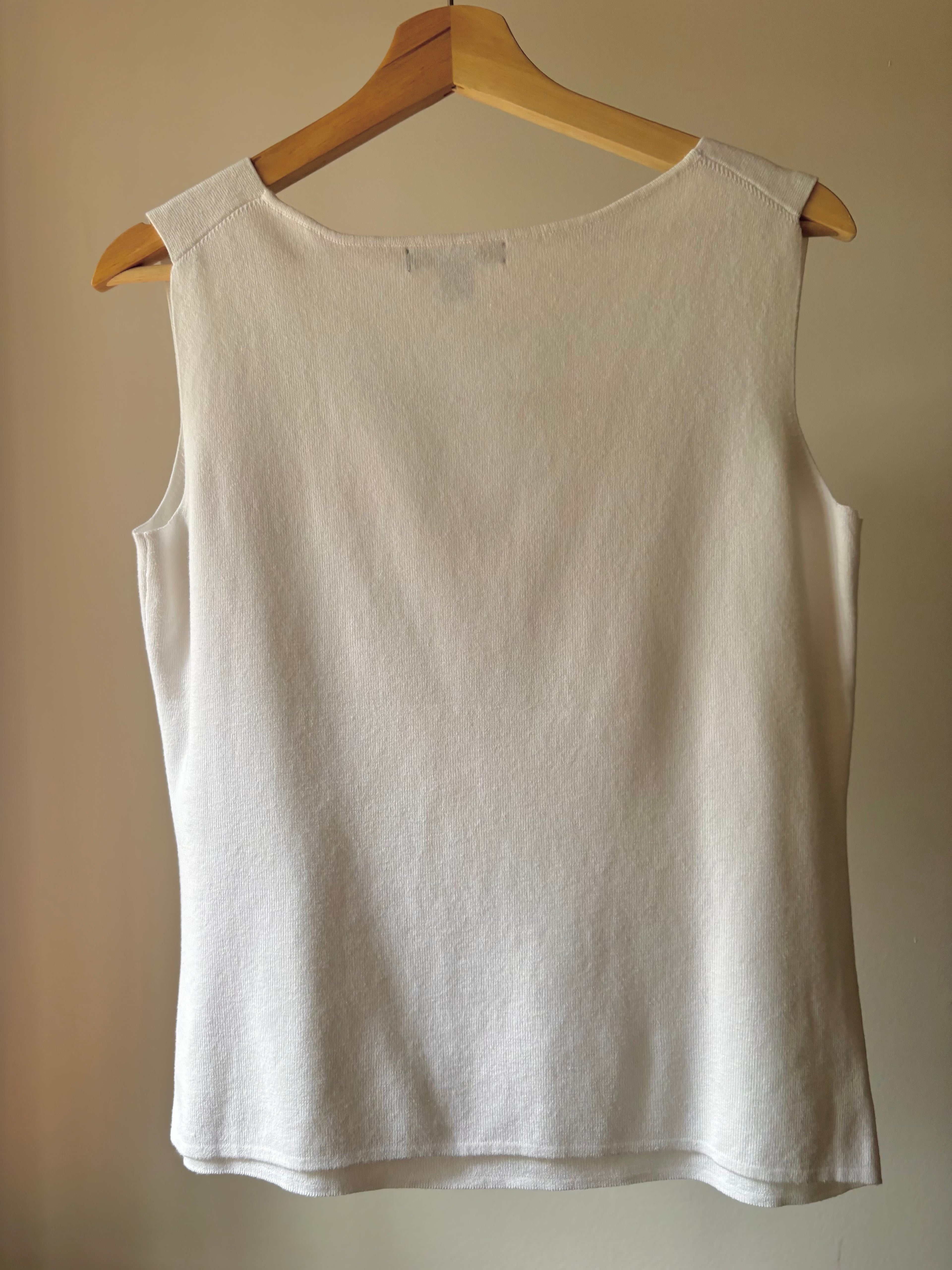 1990s Square Neck Cotton Tank Top