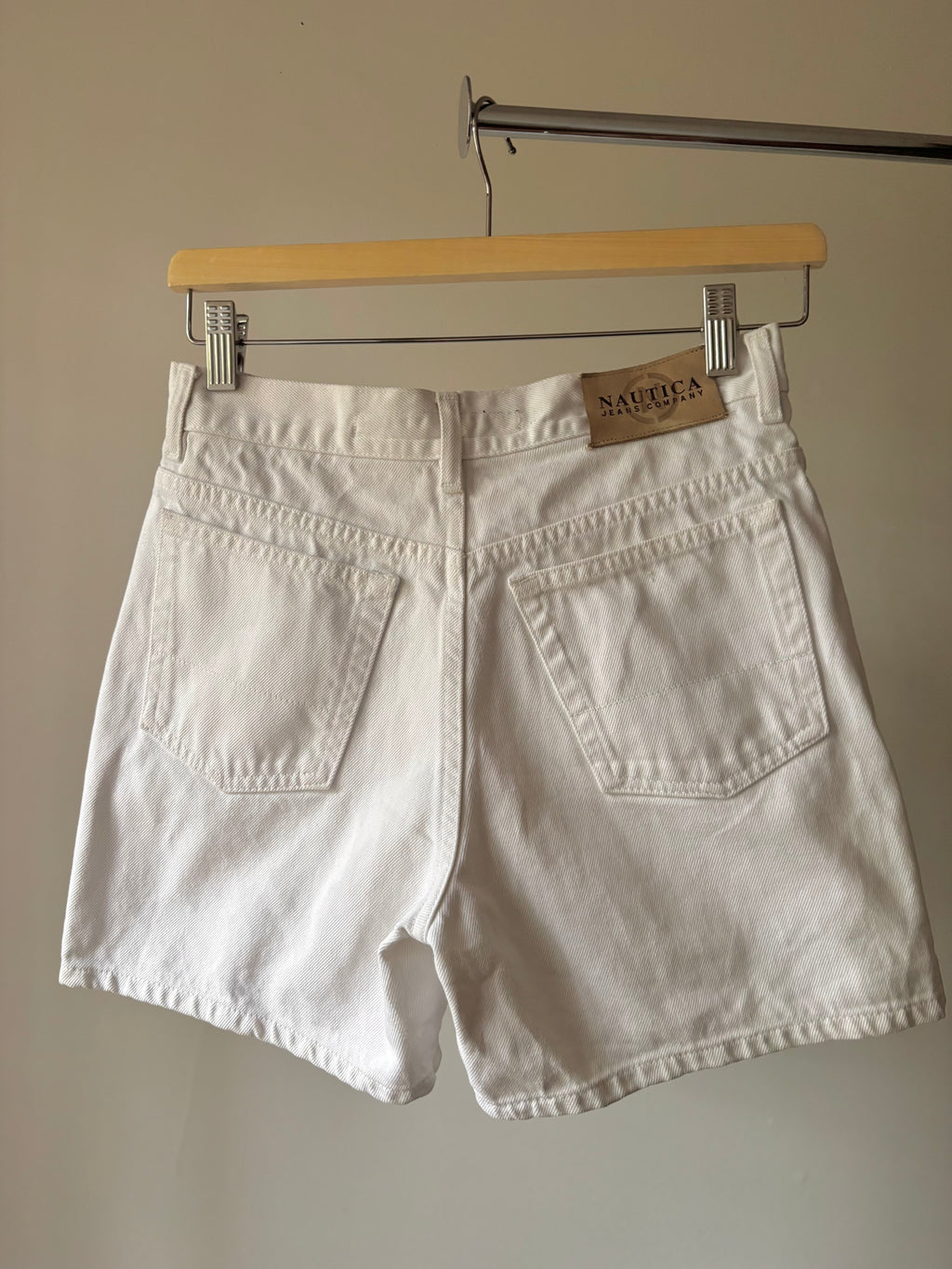 1990s White Nautica Jean Shorts | 26" waist