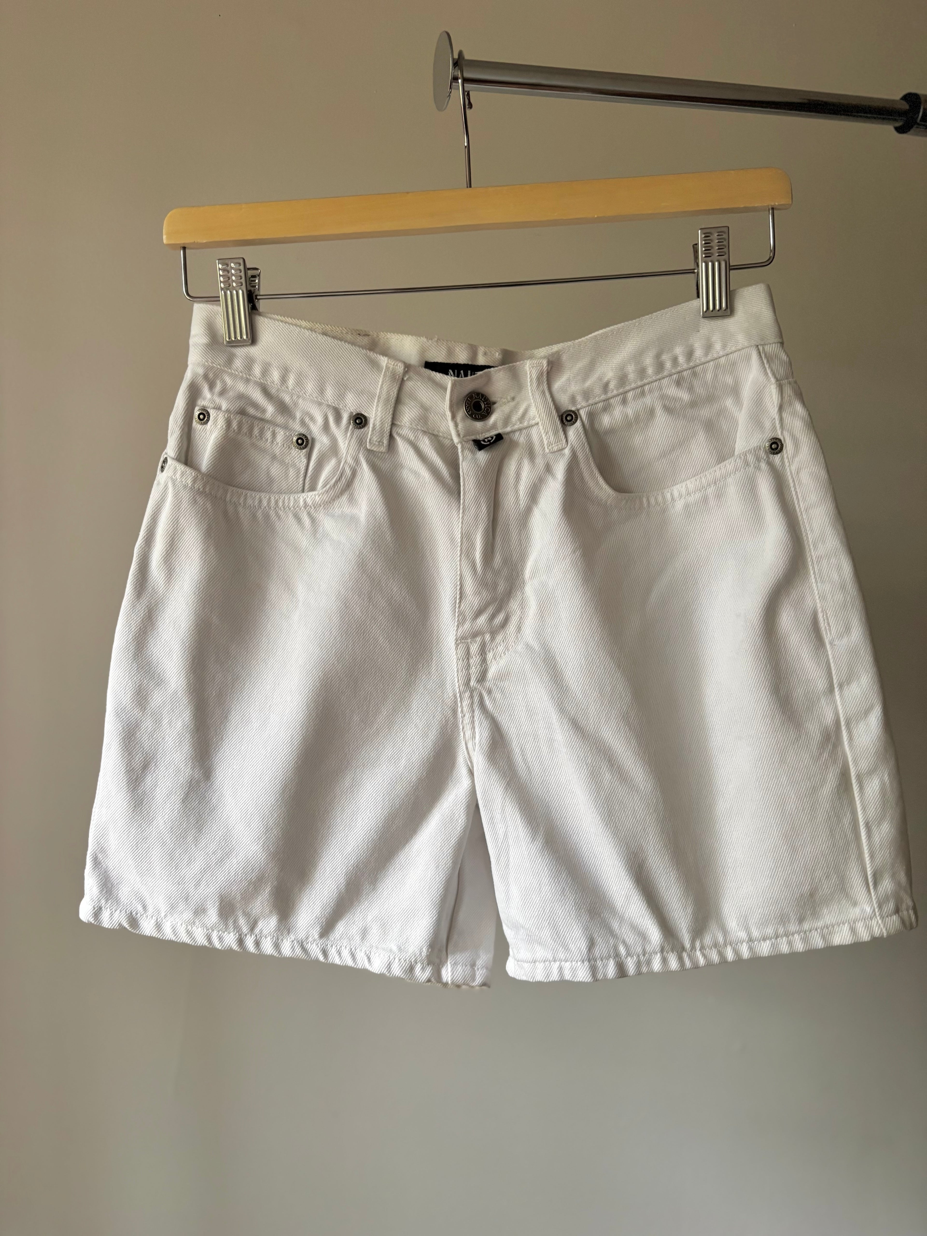 1990s White Nautica Jean Shorts | 26" waist
