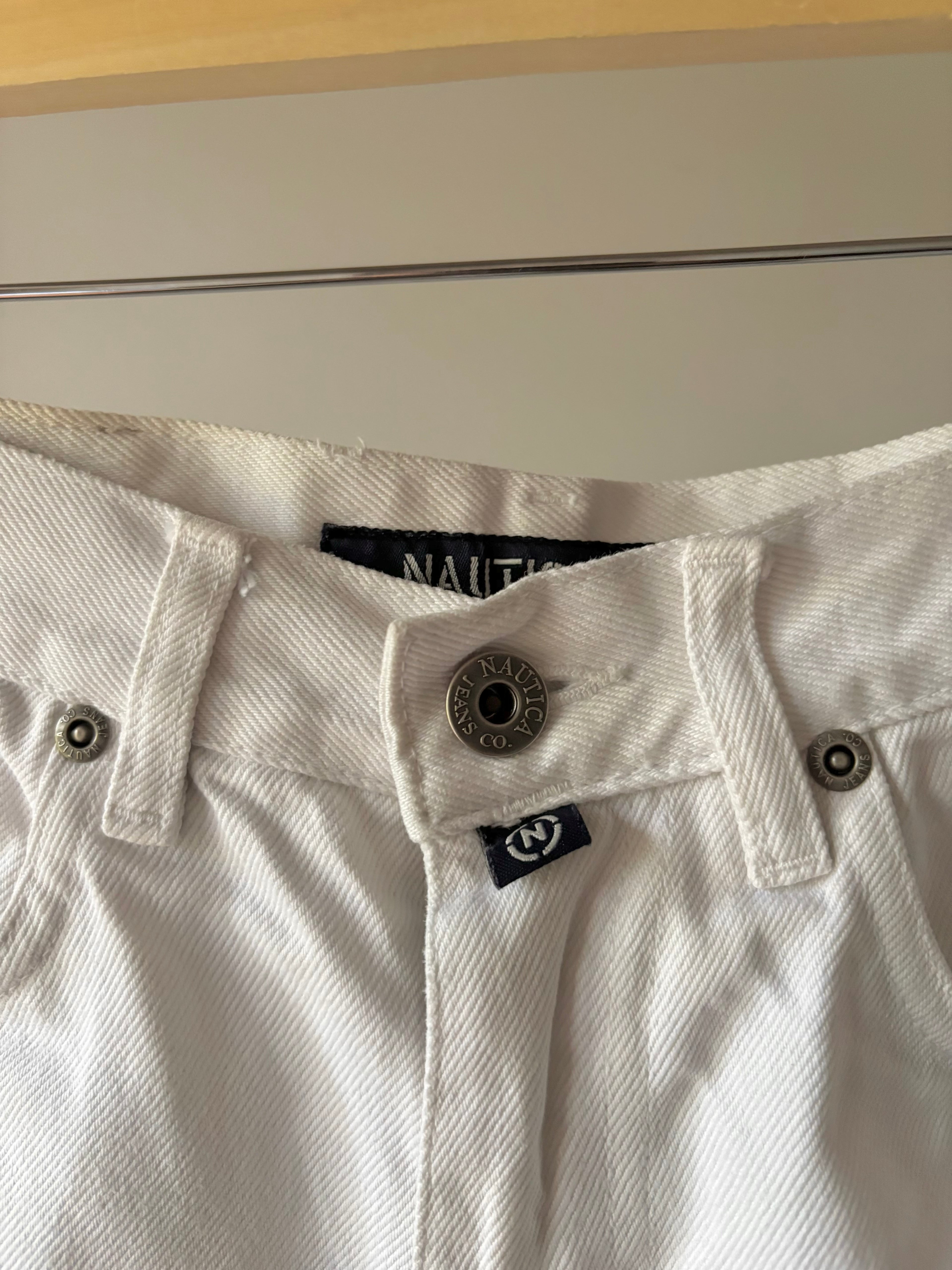 1990s White Nautica Jean Shorts | 26" waist