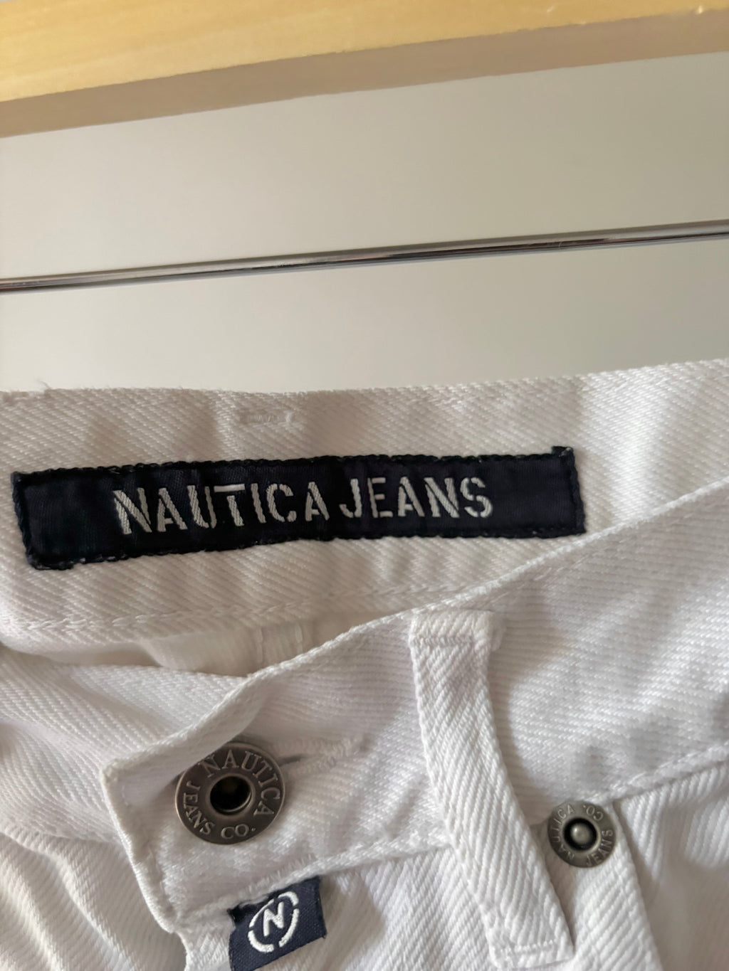 1990s White Nautica Jean Shorts | 26" waist