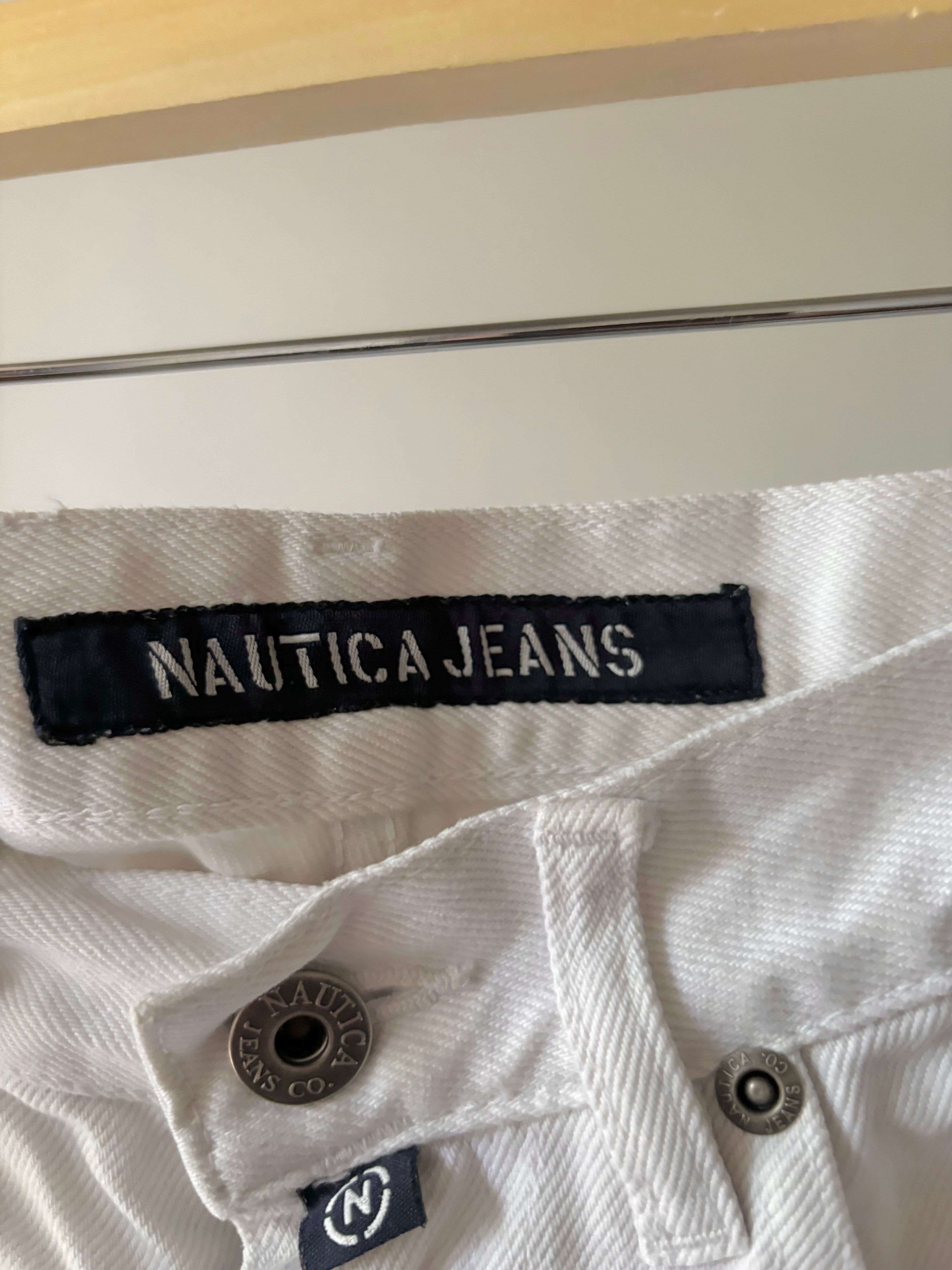 1990s White Nautica Jean Shorts | 26" waist