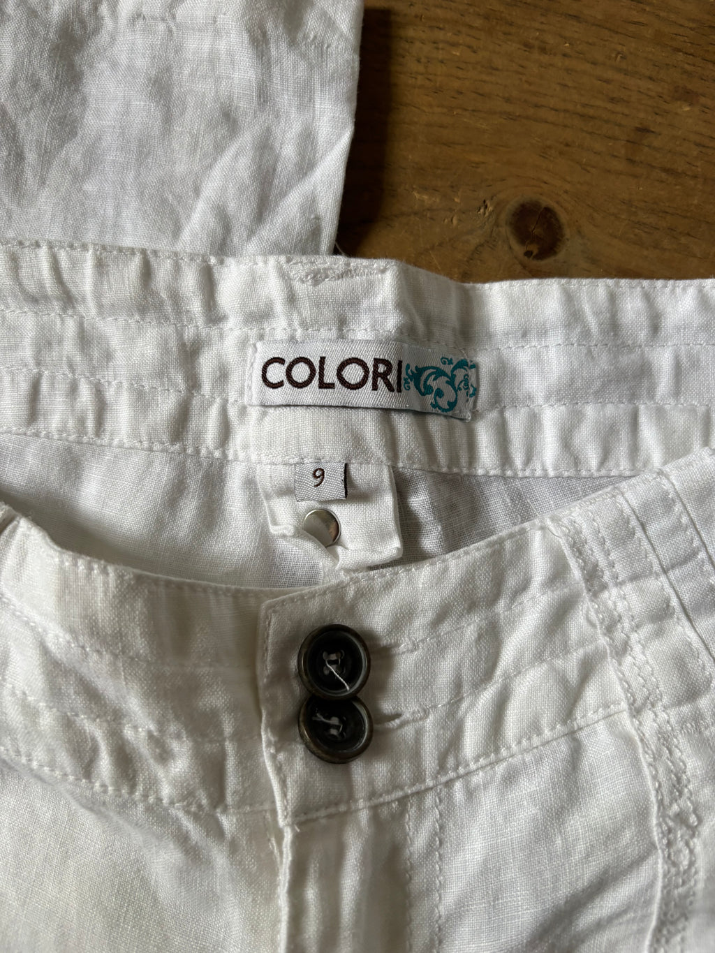 Y2K Low Rise White Linen Pants | 36" waist