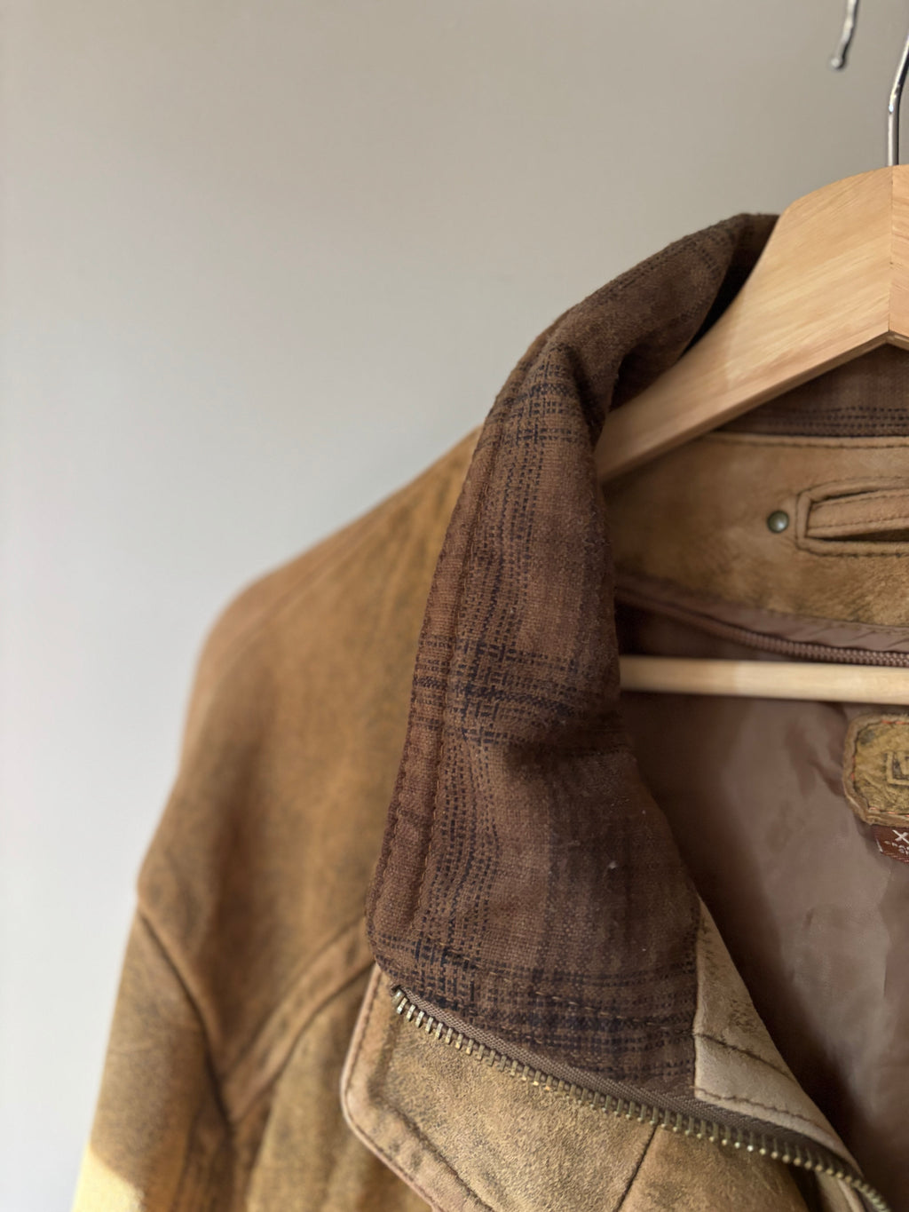 1990s Wilson's Soft Leather Bomber Jacket | Vintage Faded Brown Suede