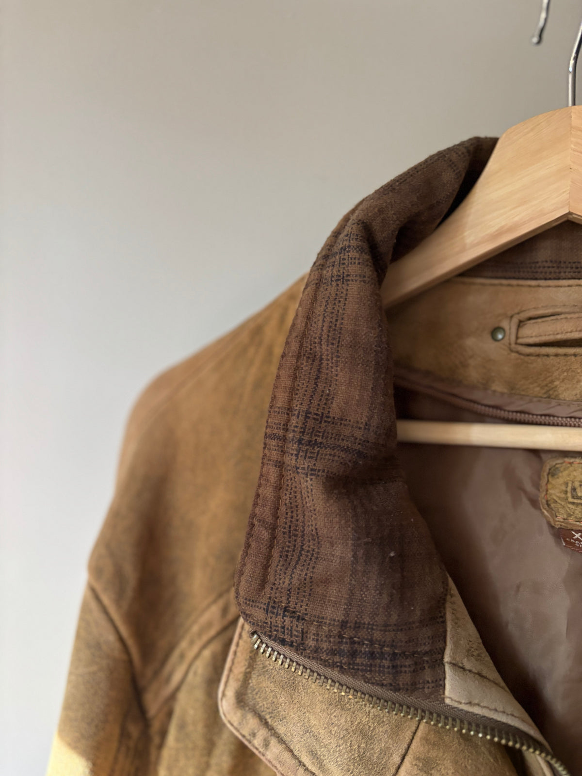 1990s Wilson's Soft Leather Bomber Jacket | Vintage Faded Brown Suede