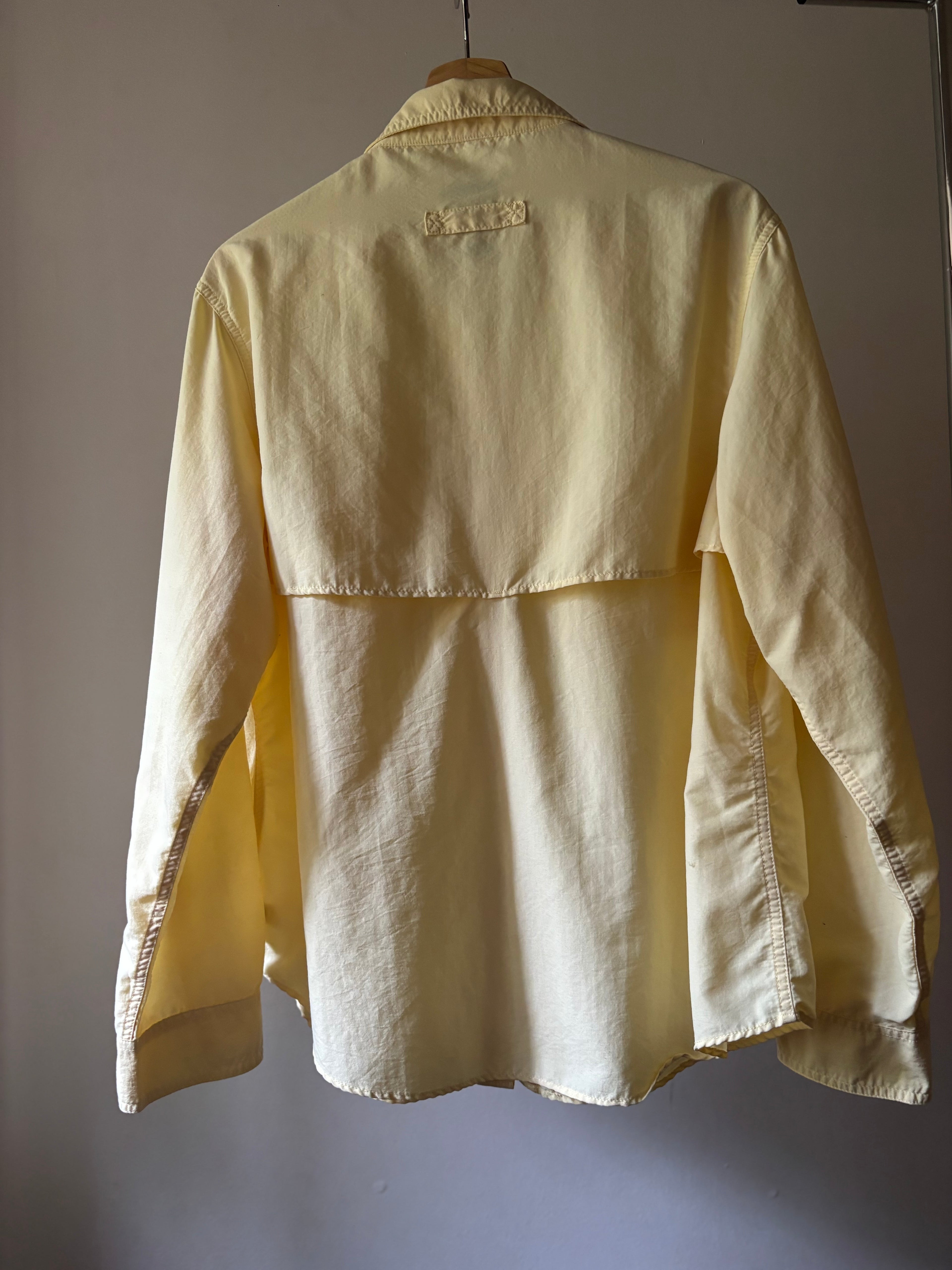 1990s Butter Yellow L.L. Bean Lightweight Fisherman Shirt