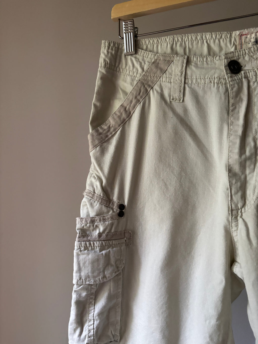 Y2K Wide Leg Cotton Capris | 32" waist