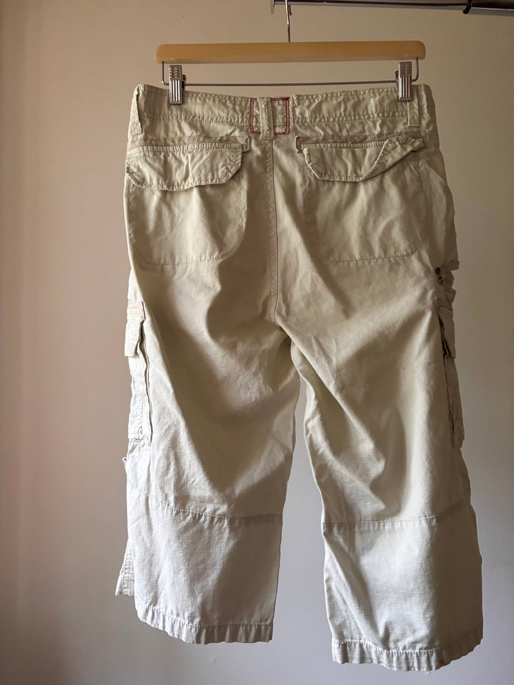 Y2K Wide Leg Cotton Capris | 32" waist