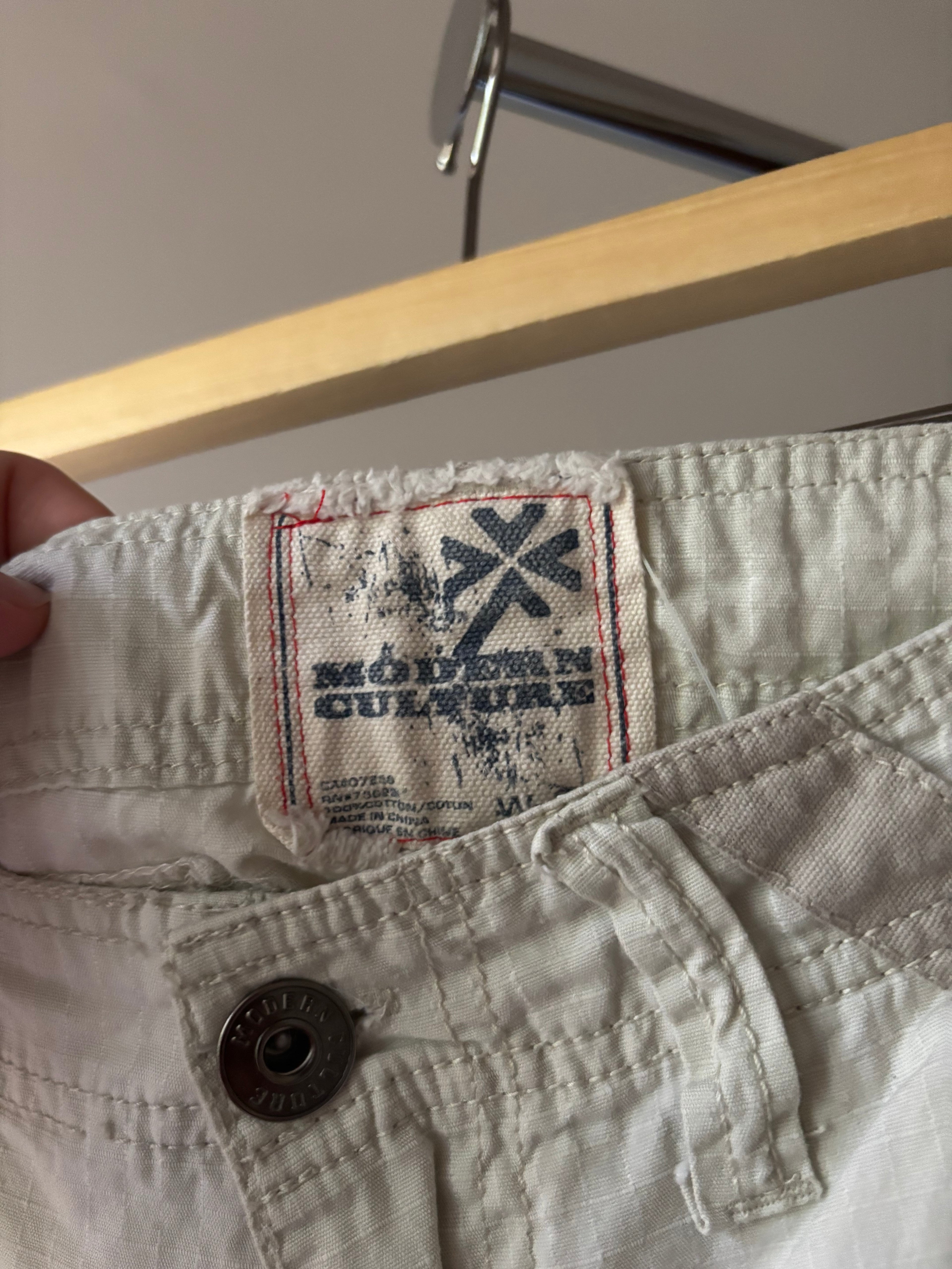 Y2K Wide Leg Cotton Capris | 32" waist