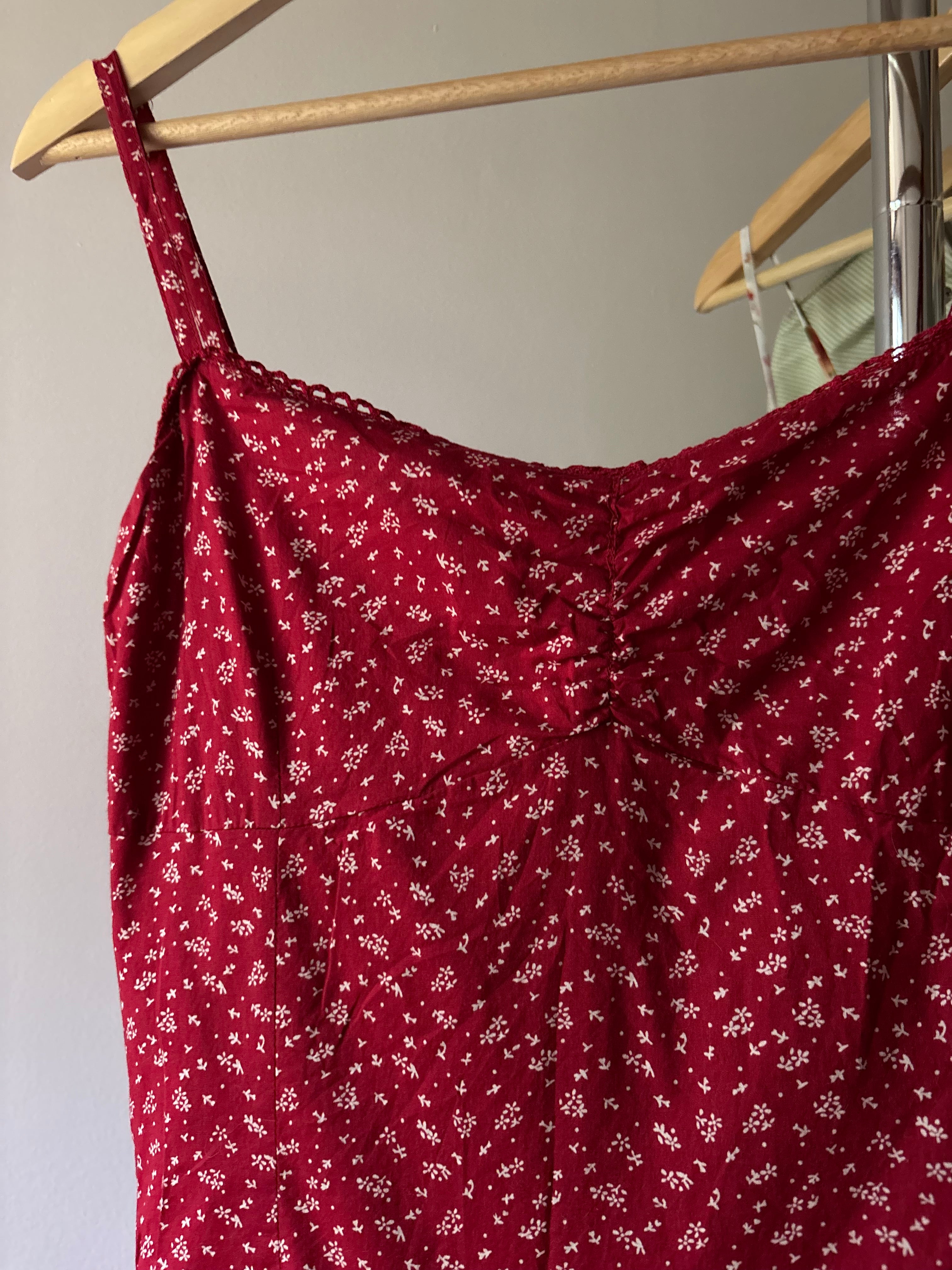 Y2K Floral Ruffled Western Style Dress
