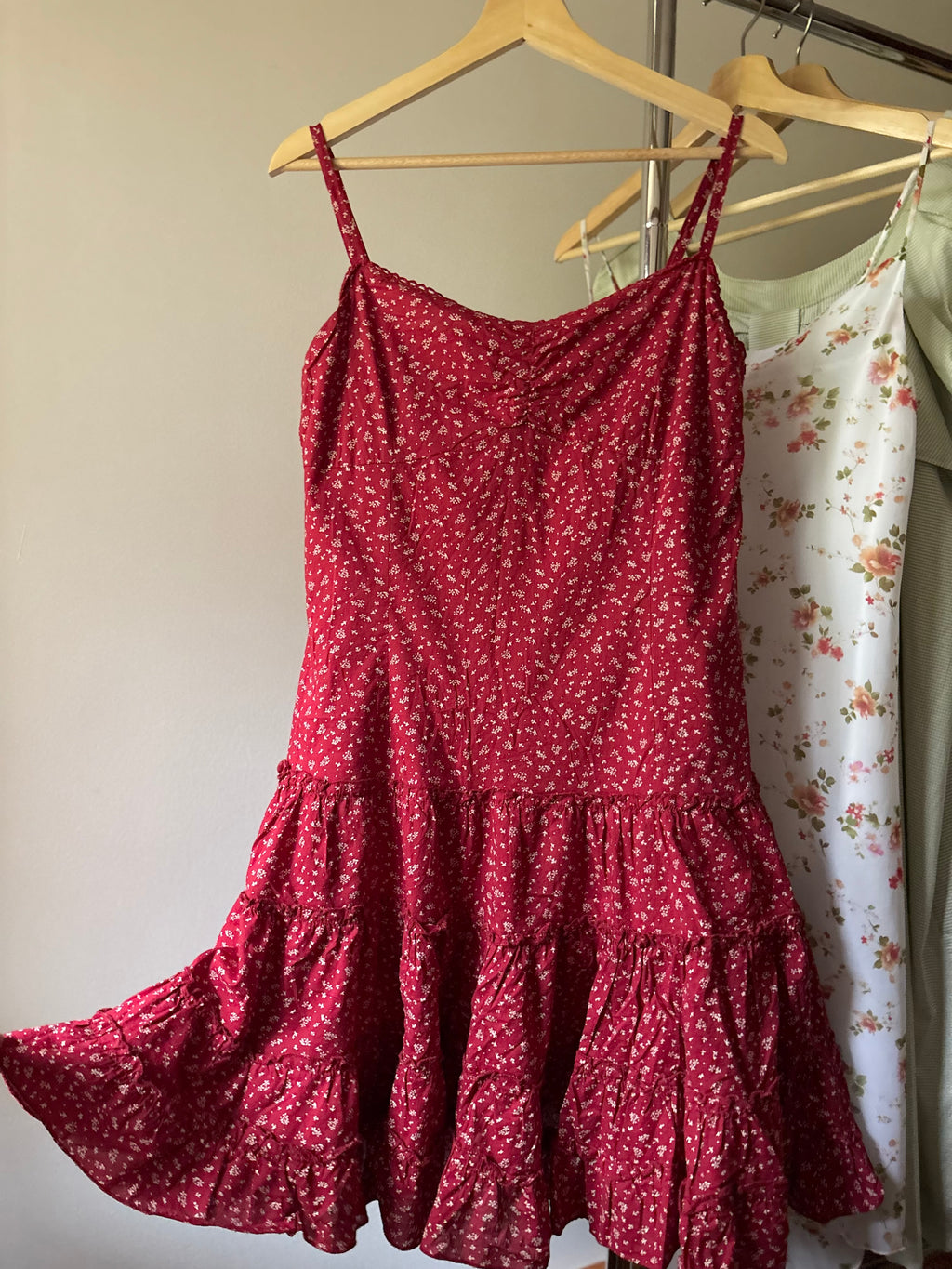 Y2K Floral Ruffled Western Style Dress