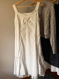 Y2K Sweetheart White Ruffled Midi Dress (has stretch)
