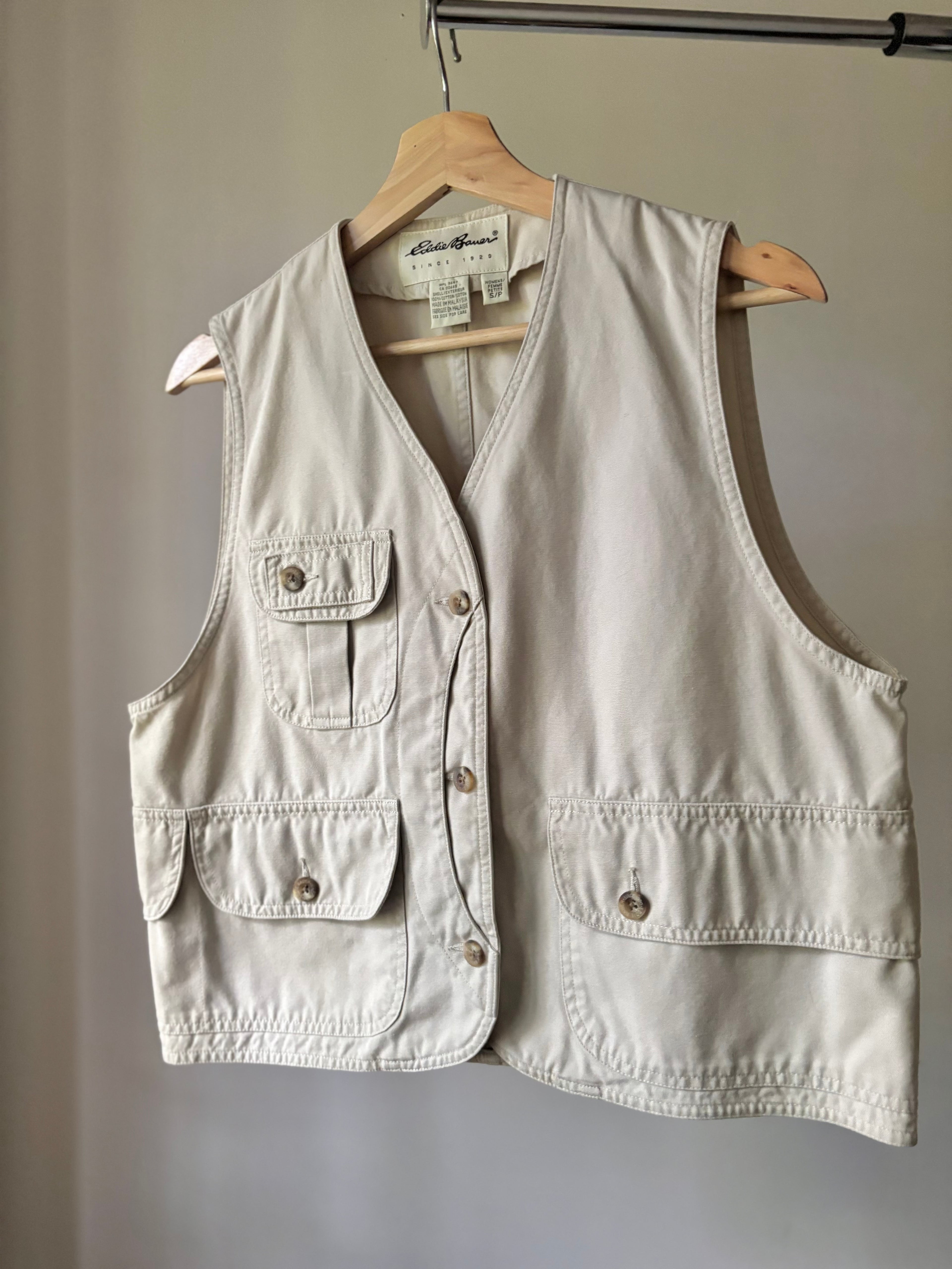 1990s Cropped Fisherwoman Vest | Vintage Cotton Vest
