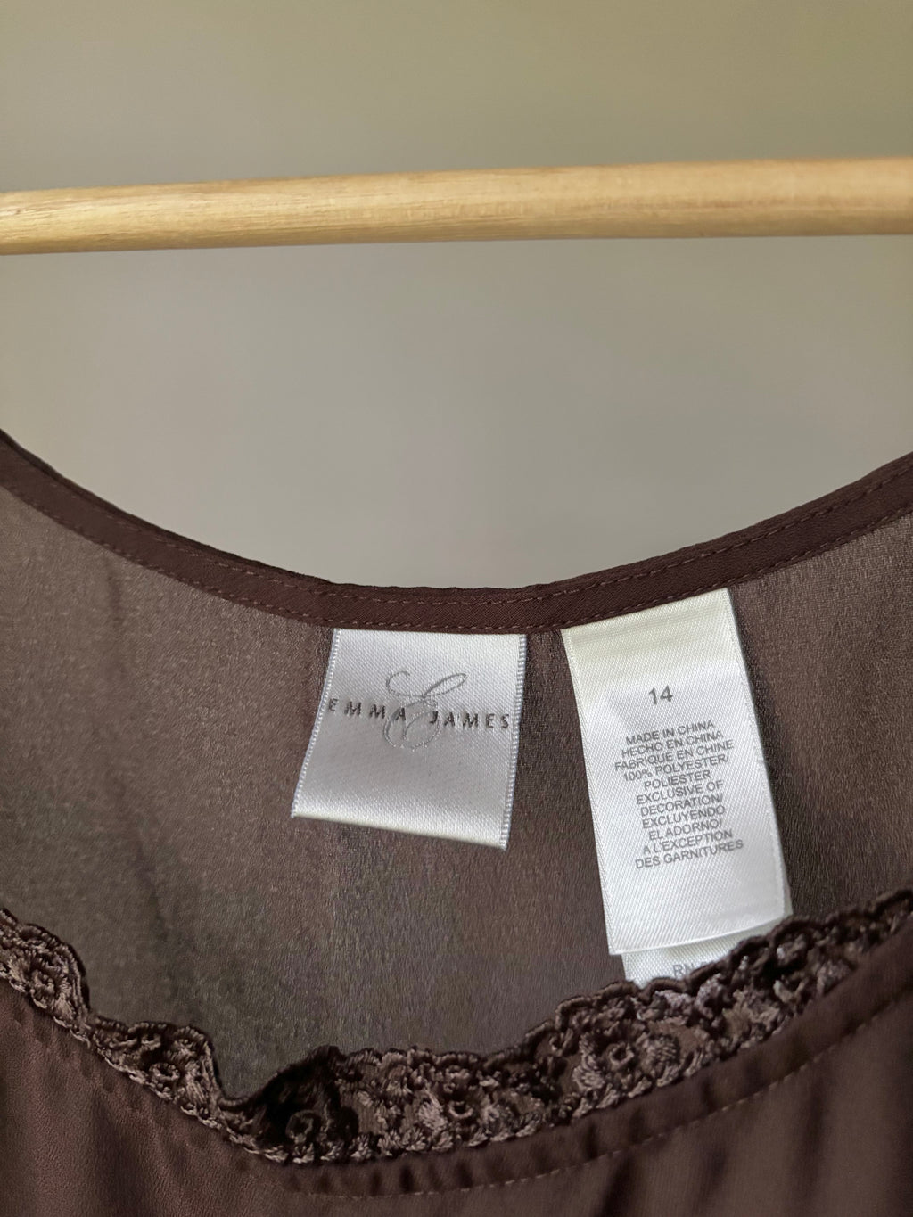 1990s Brown Sheer Tank Top