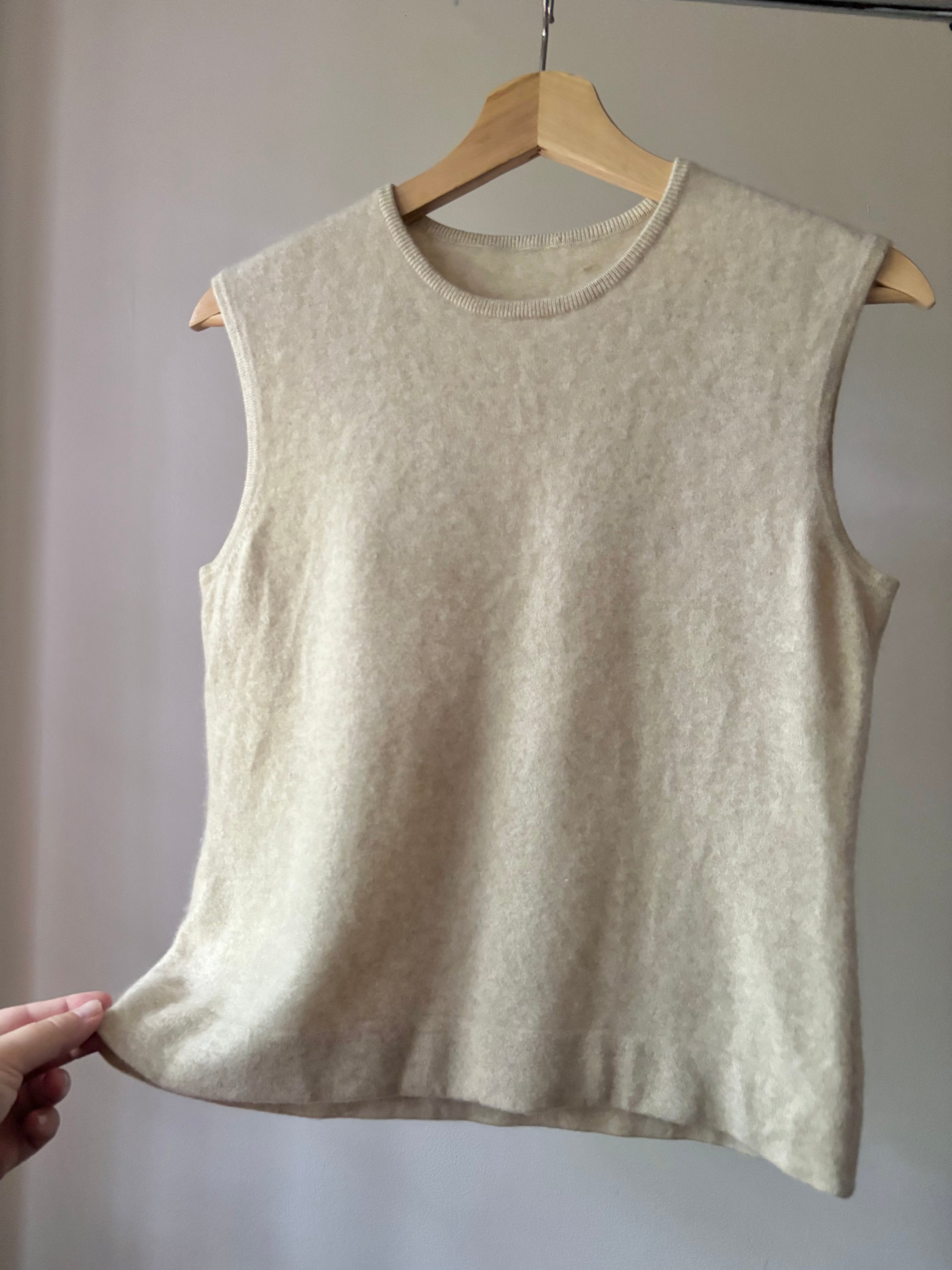 Cashmere Cream Boxy Tank Top