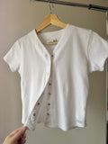1990s White Baby-Tee | Vintage Womens Cropped T-shirt