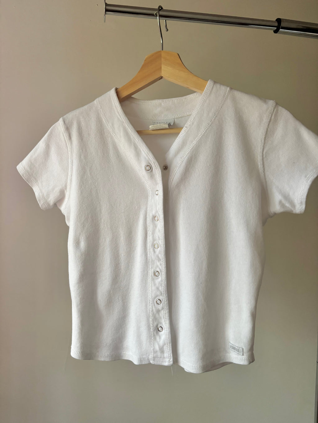 1990s White Baby-Tee | Vintage Womens Cropped T-shirt