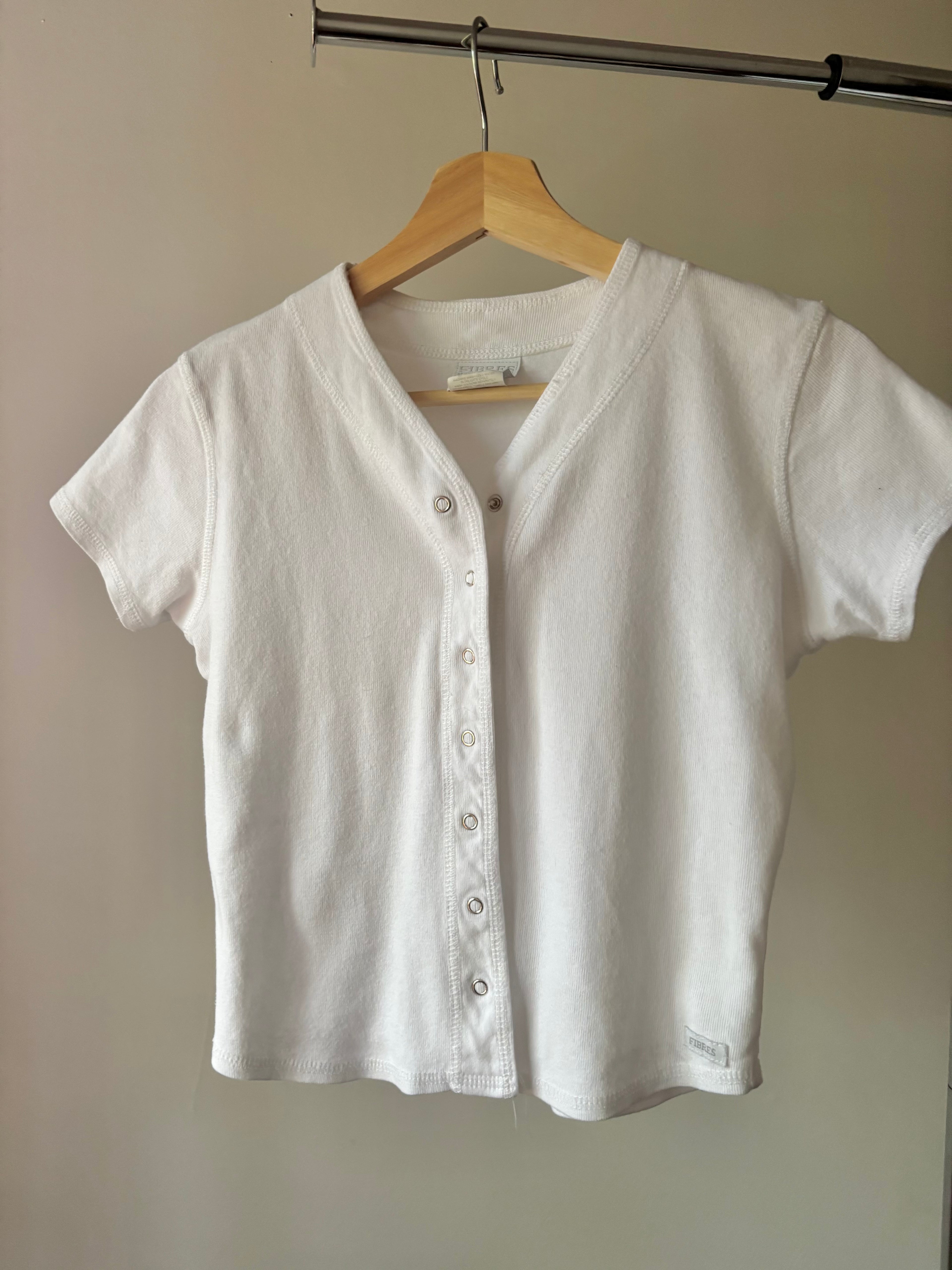 1990s White Baby-Tee | Vintage Womens Cropped T-shirt