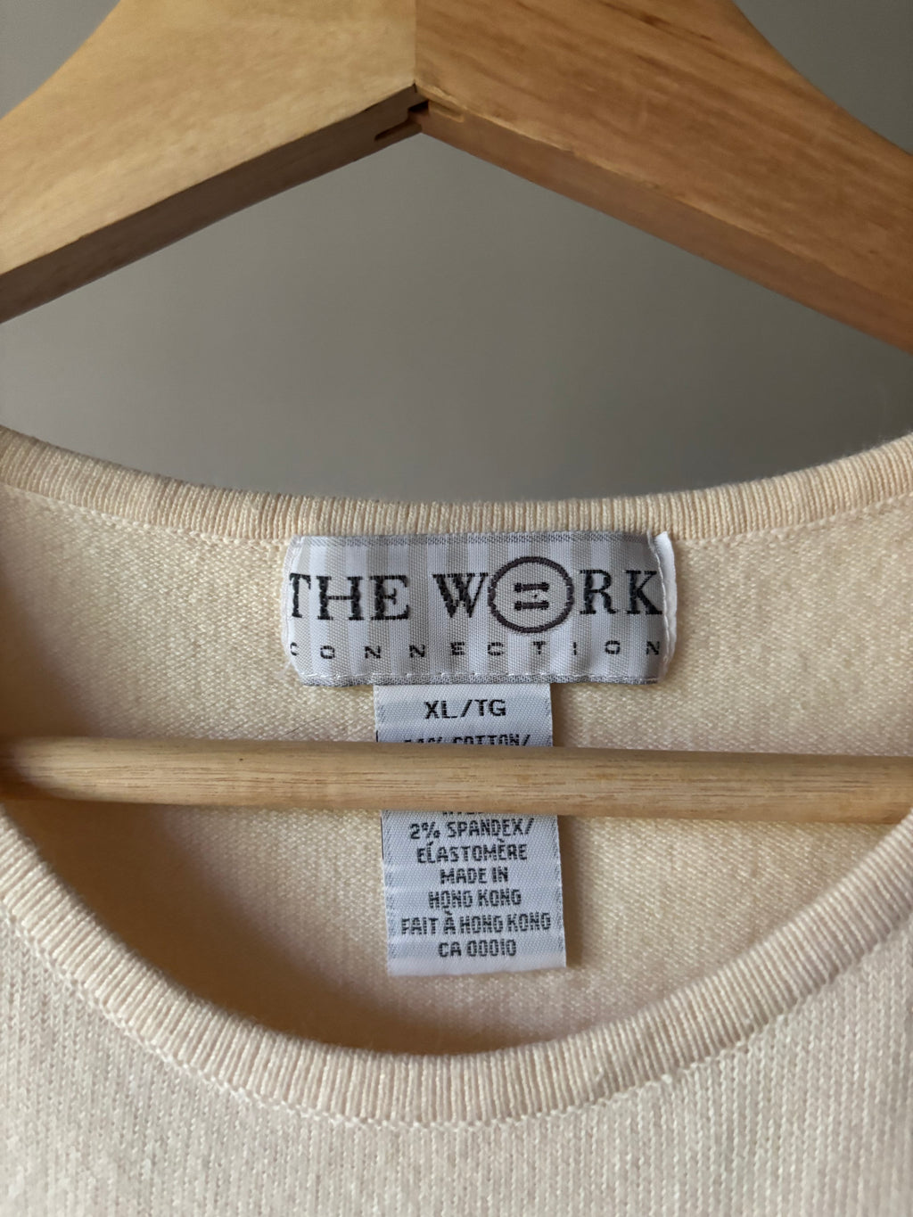 1990s Soft Cotton Cream Boxy Tank Top