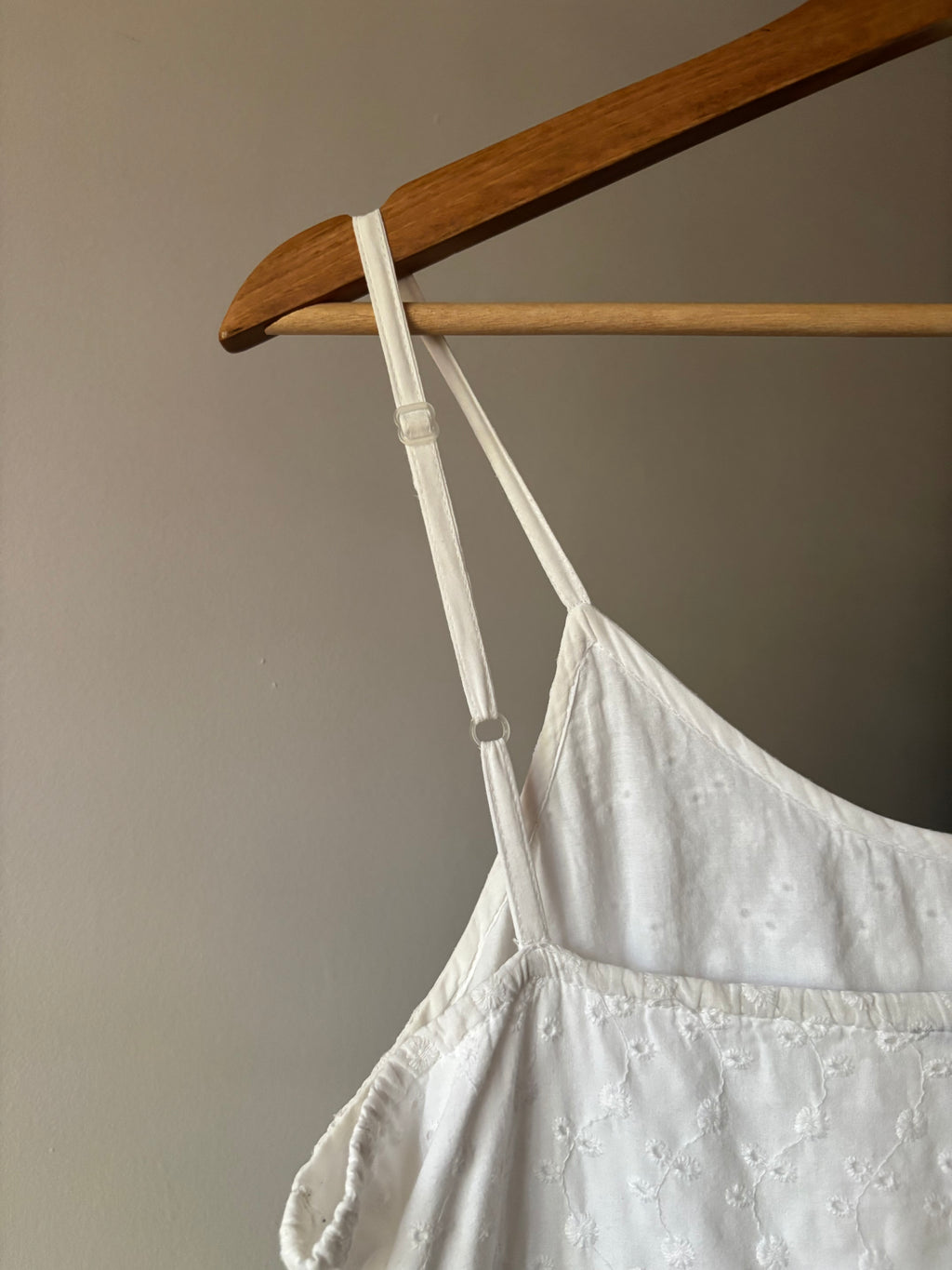 White Cotton Eyelet Mini Dress
