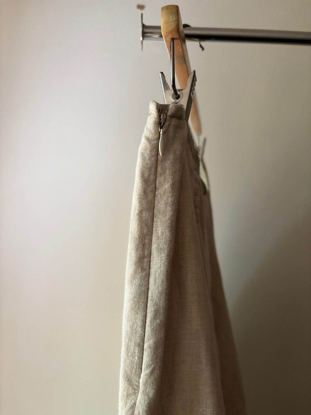 Y2K Linen & Cotton Flowy Maxi Skirt | 30" waist