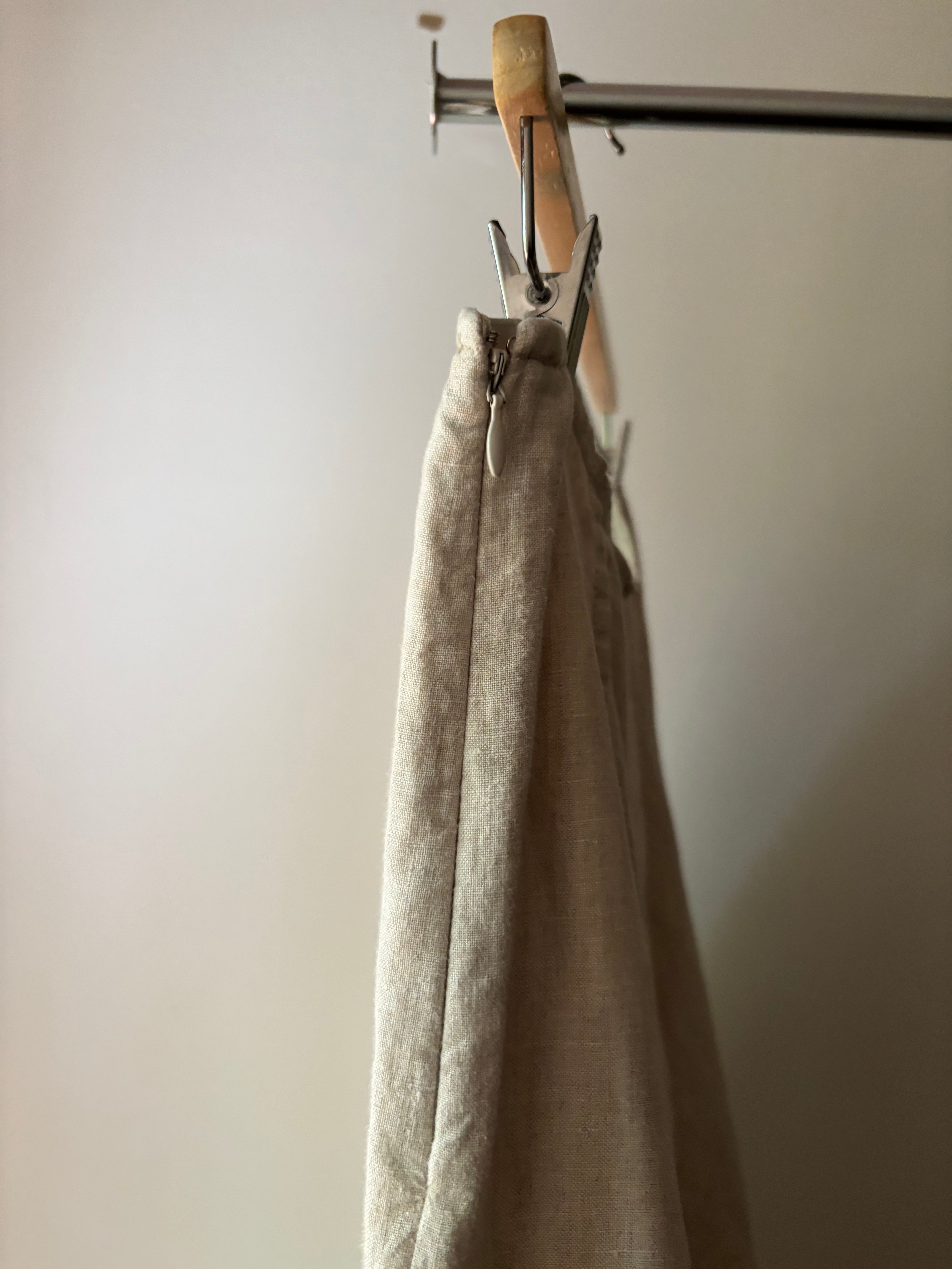 Y2K Linen & Cotton Flowy Maxi Skirt | 30" waist