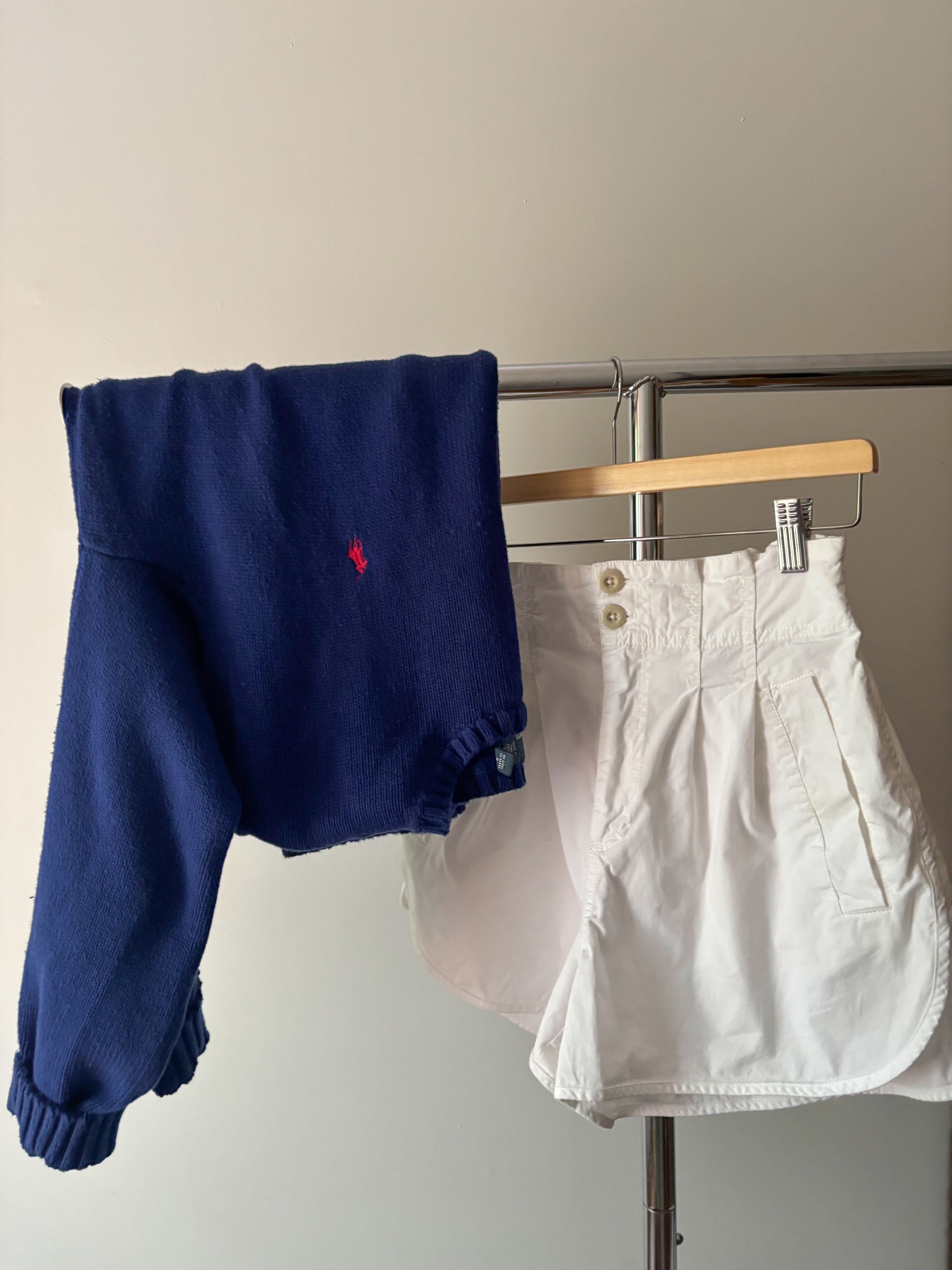 1990s Cobalt Ralph Lauren Cotton Sweater