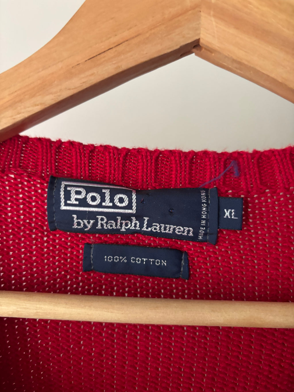 1990s Soft Red Ralph Lauren Crewneck Knit