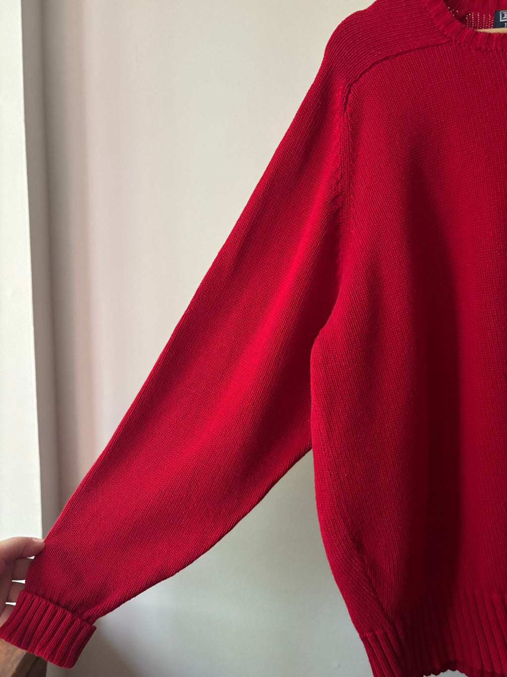 1990s Soft Red Ralph Lauren Crewneck Knit