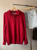 Y2K Red Ralph Lauren Quarter Zip Sweater
