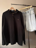 Black Ralph Lauren Soft Quarter Zip Sweater