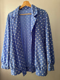 Vintage Periwinkle Polka Dot Light Shirt