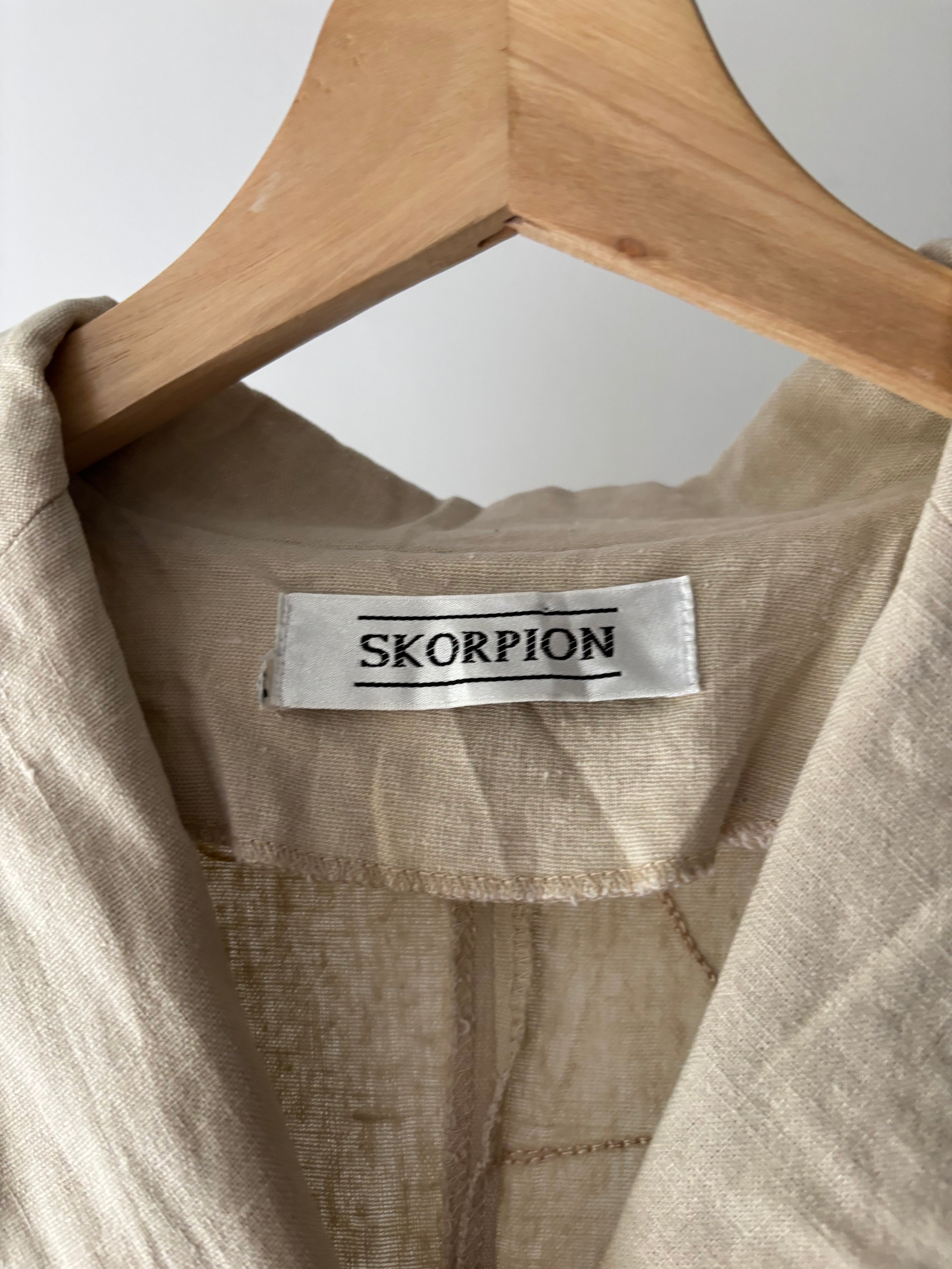 1990s Cropped Embroidered Linen Blouse