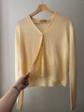 1990s Yellow Cropped Lightweight Cardigan