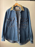 1990s Denim Shirt with Corduroy Collar