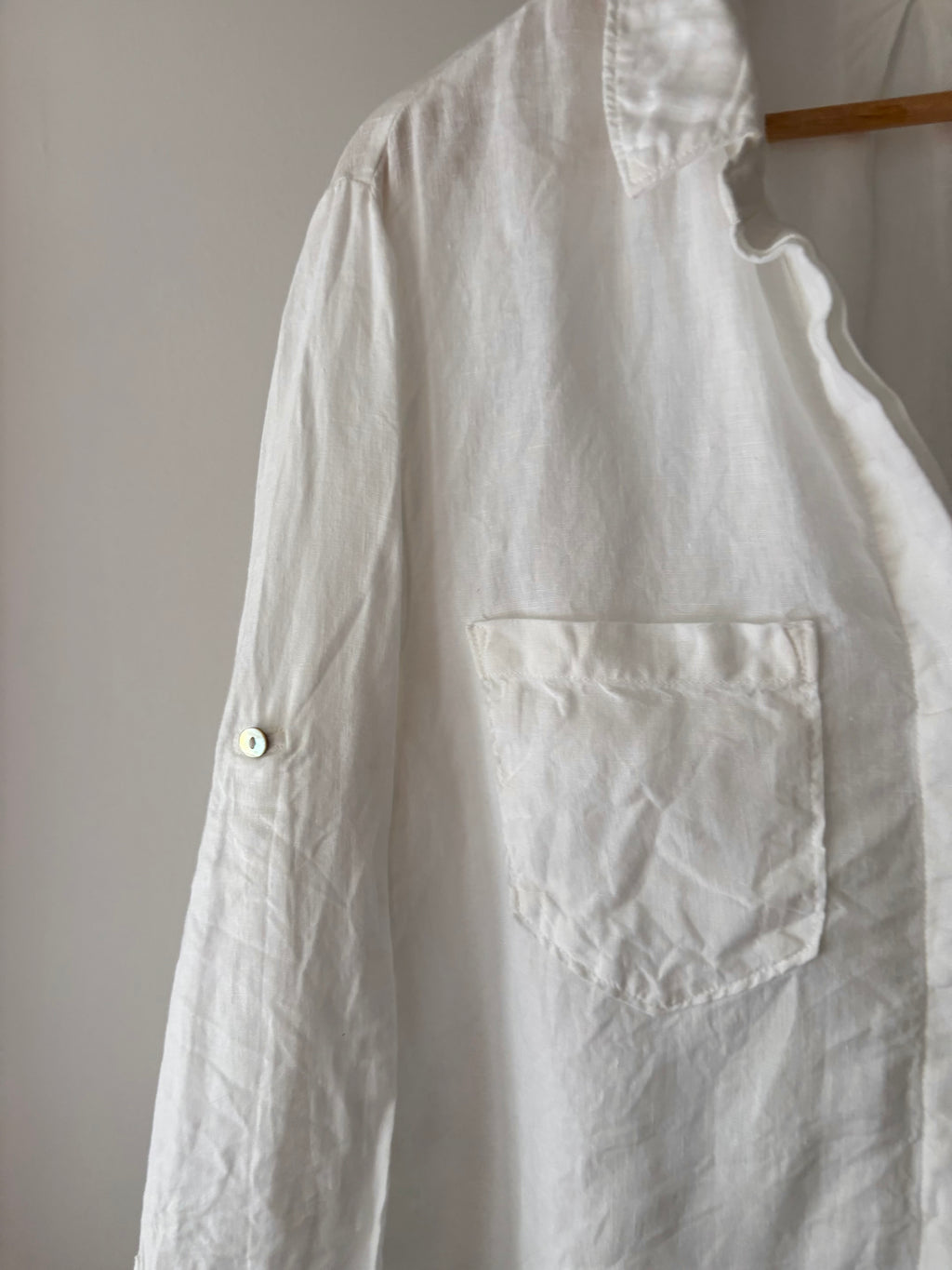 Anthropologie Linen Shirt with Back Slit