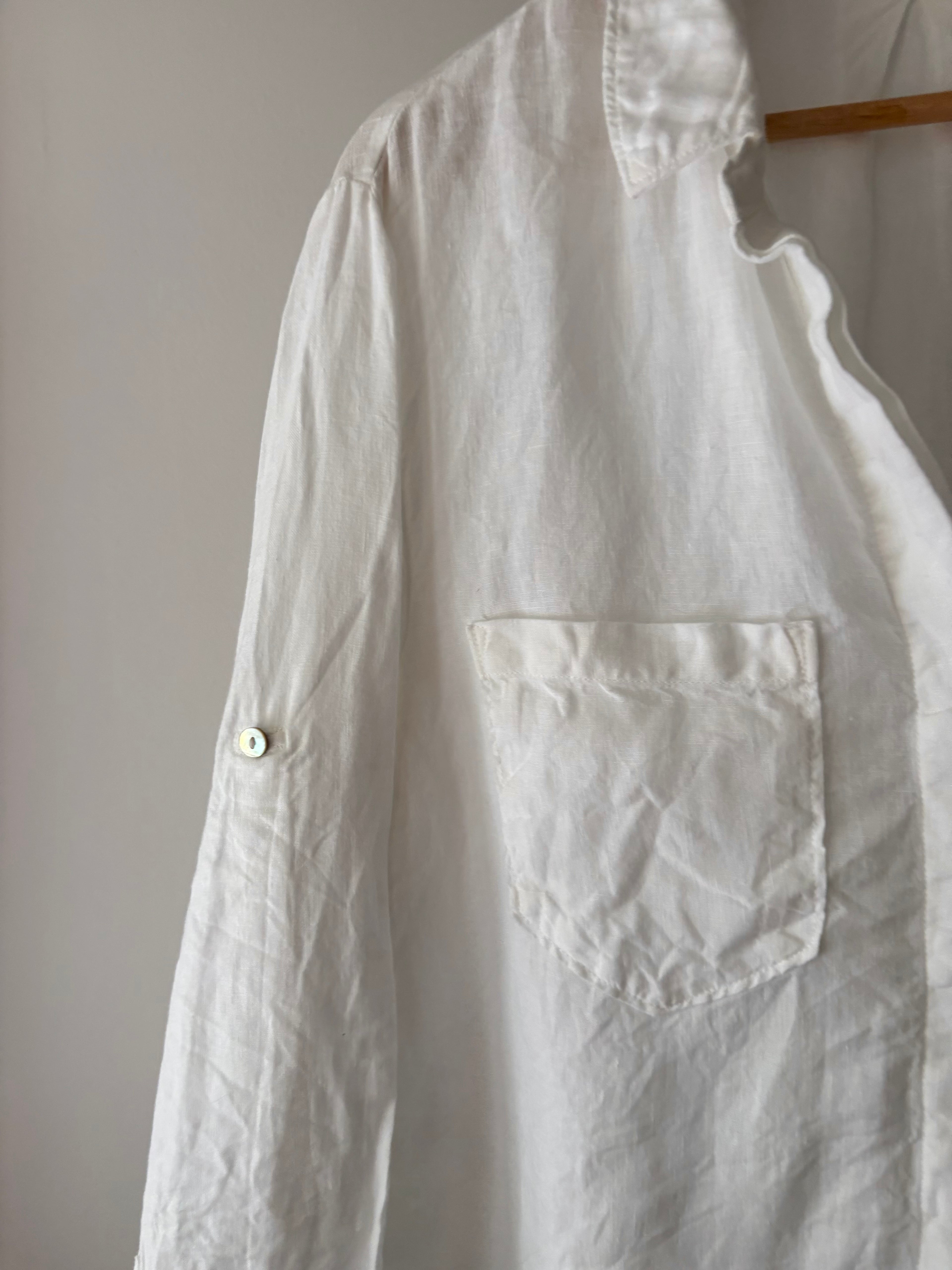 Anthropologie Linen Shirt with Back Slit