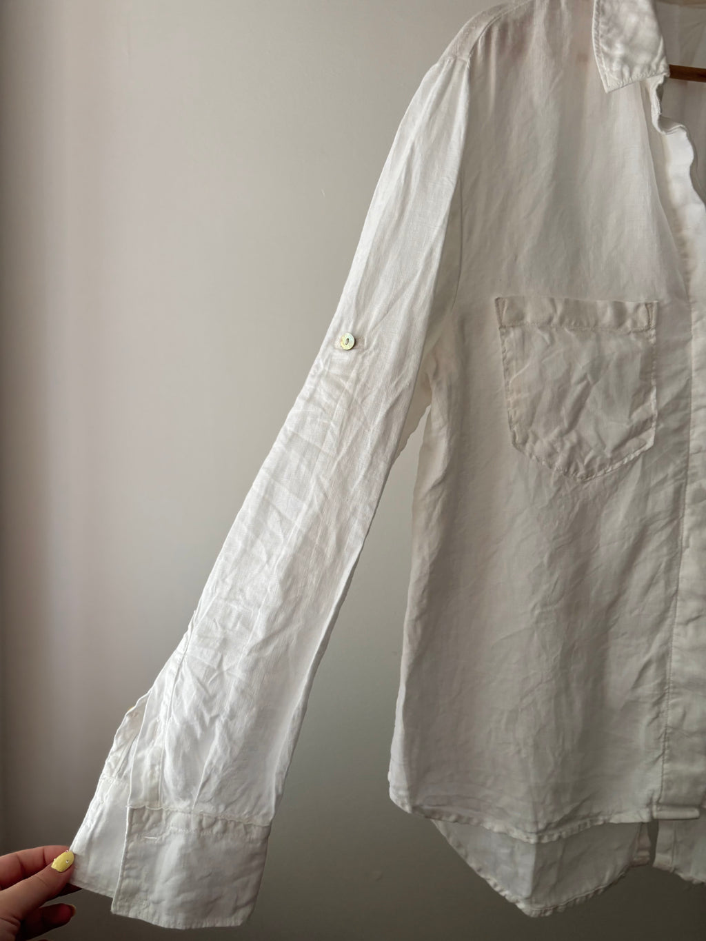 Anthropologie Linen Shirt with Back Slit