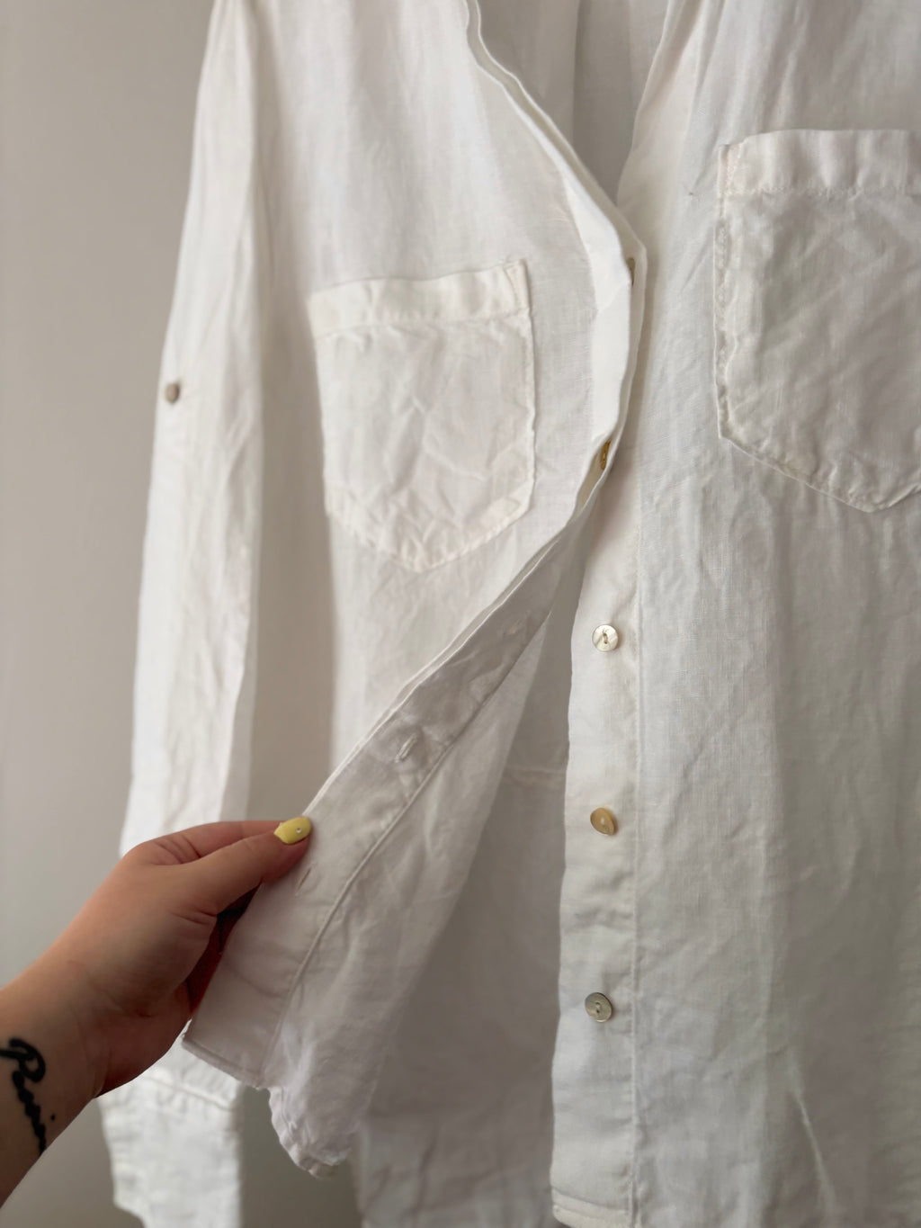 Anthropologie Linen Shirt with Back Slit