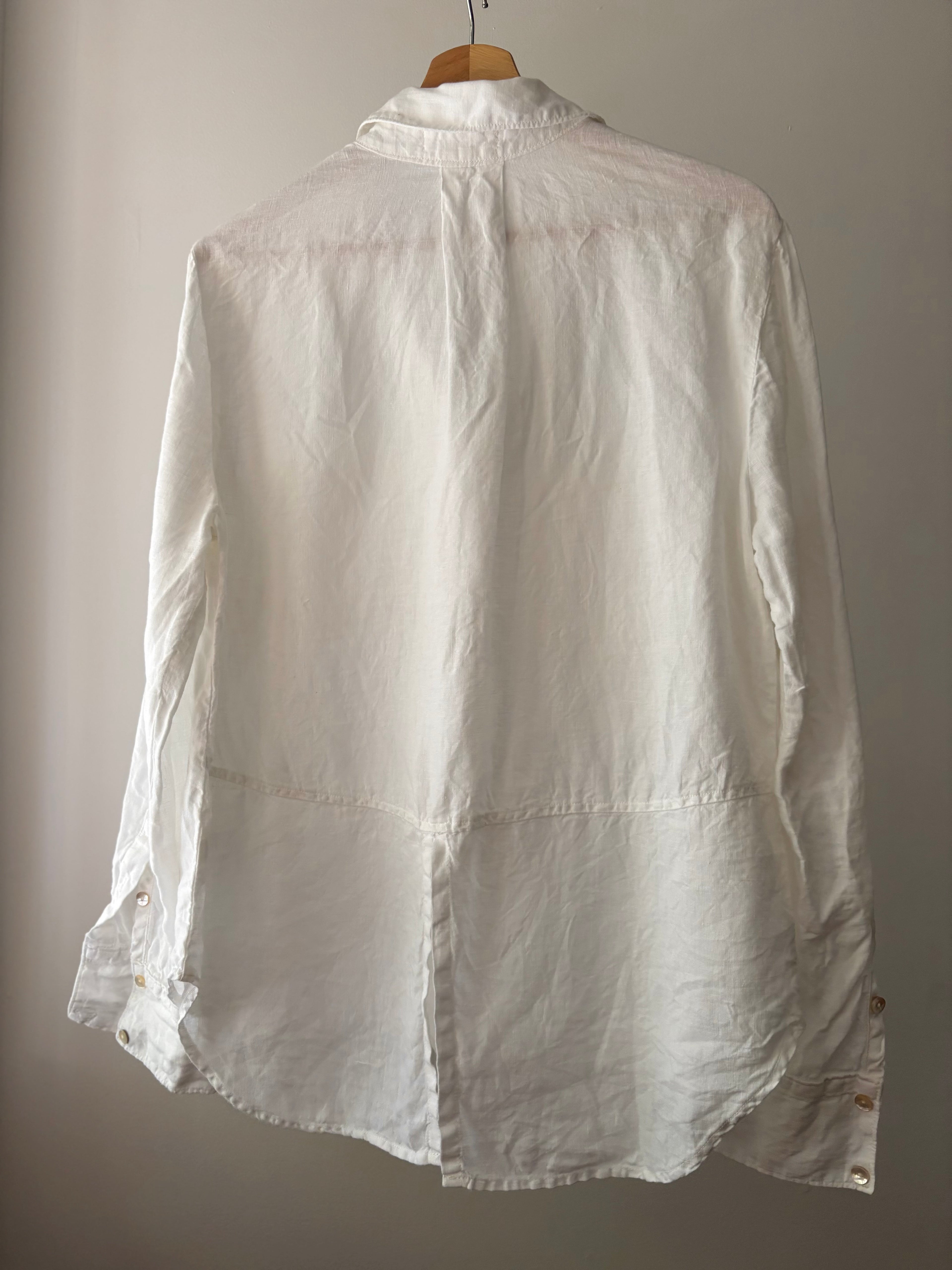 Anthropologie Linen Shirt with Back Slit