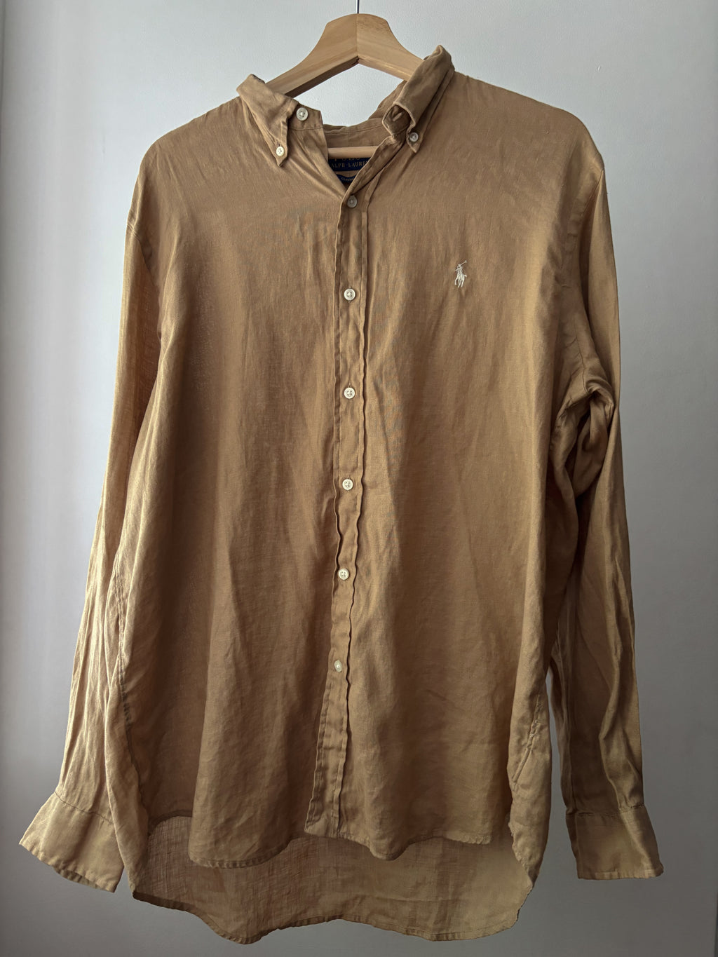 Linen Ralph Lauren Button Up with Pony