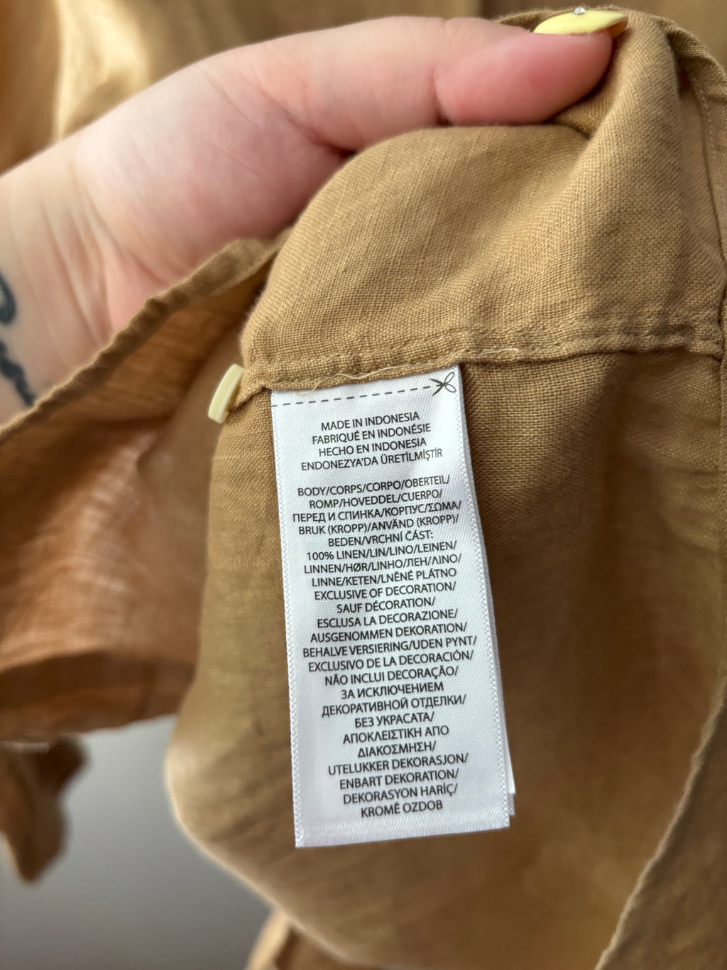 Linen Ralph Lauren Button Up with Pony