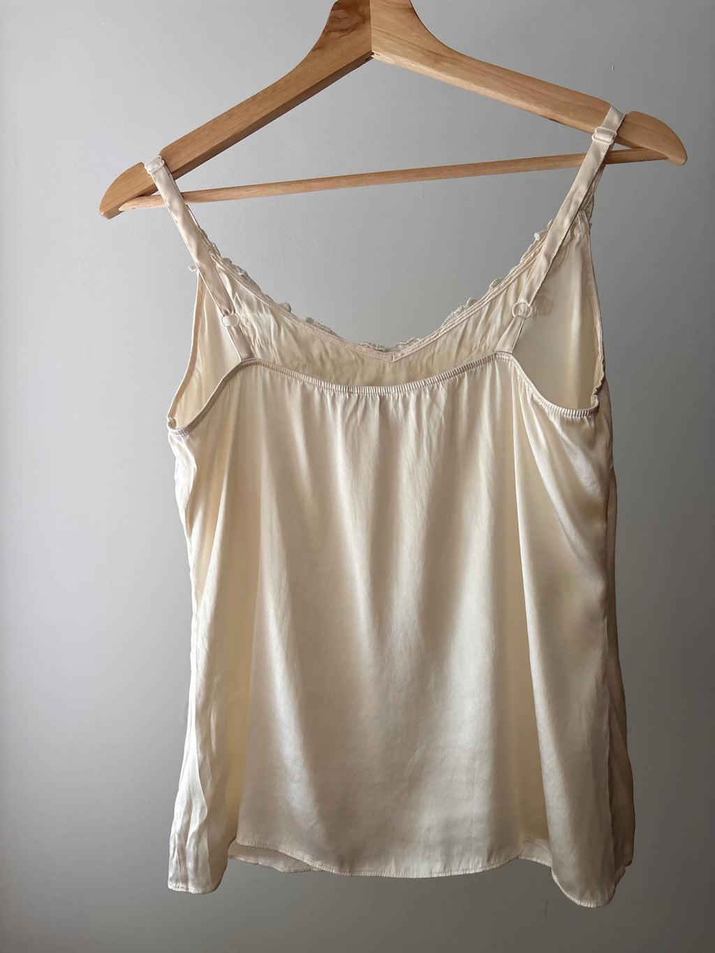 Y2K Silk Cream Camisole with Lace