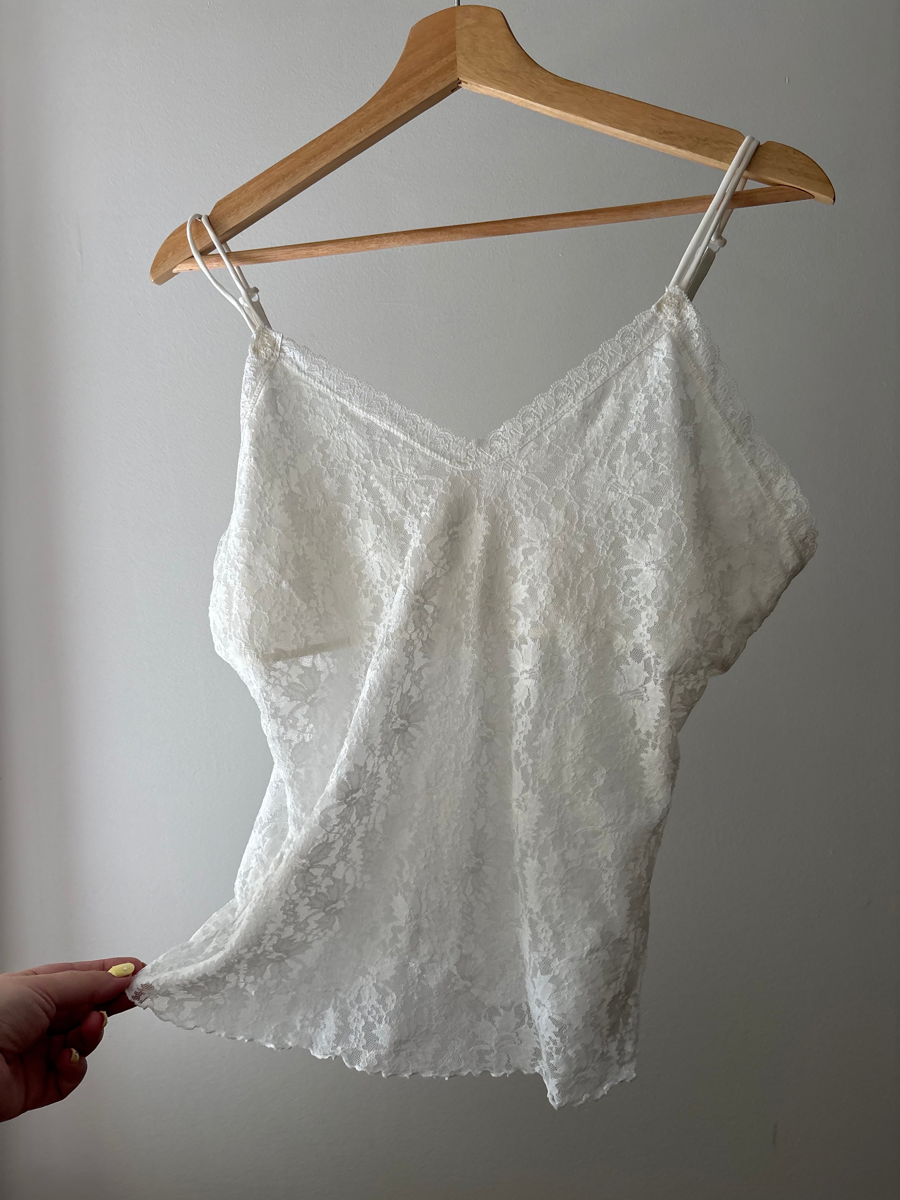 Y2K White Lace Camisole