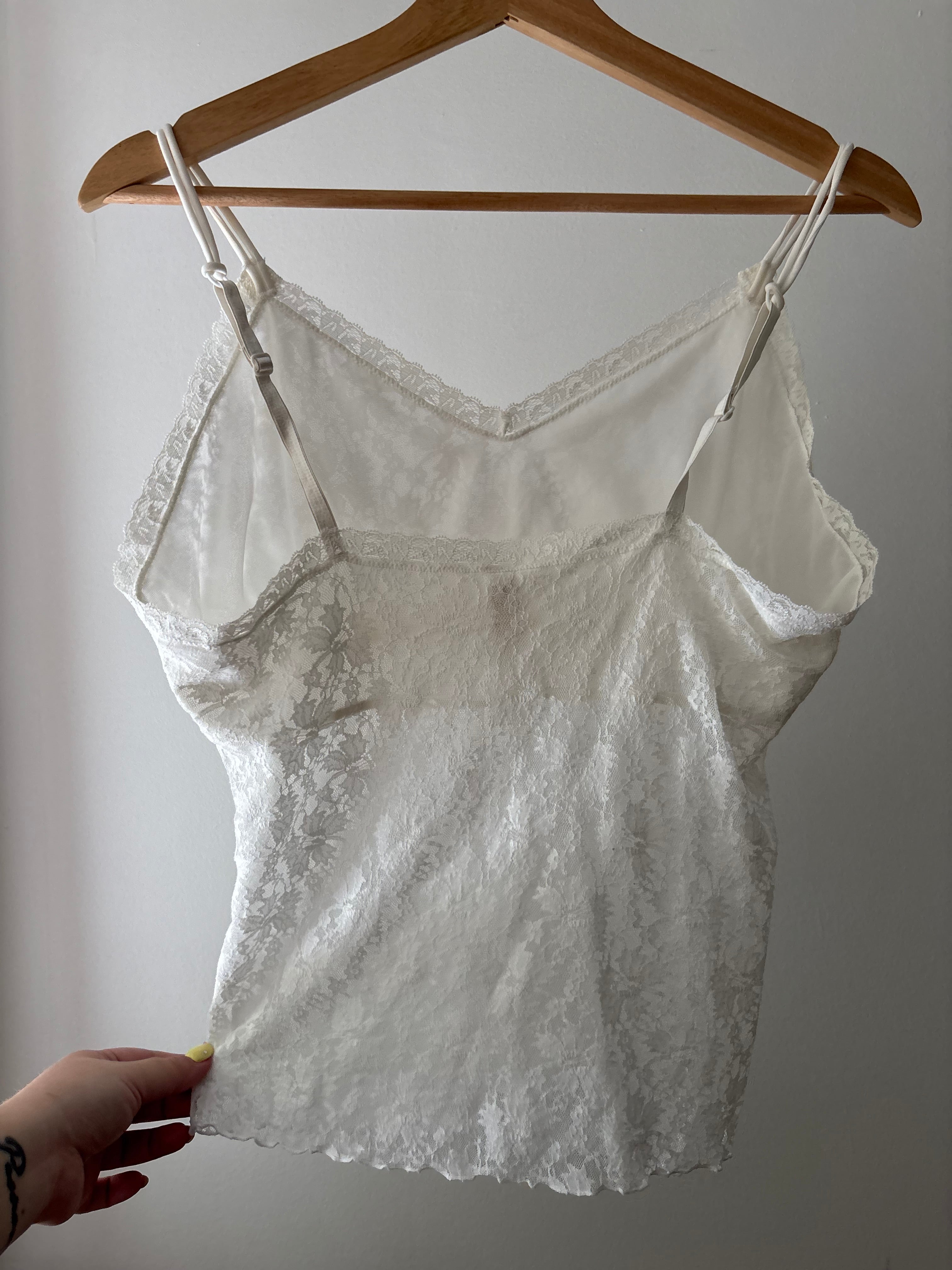 Y2K White Lace Camisole