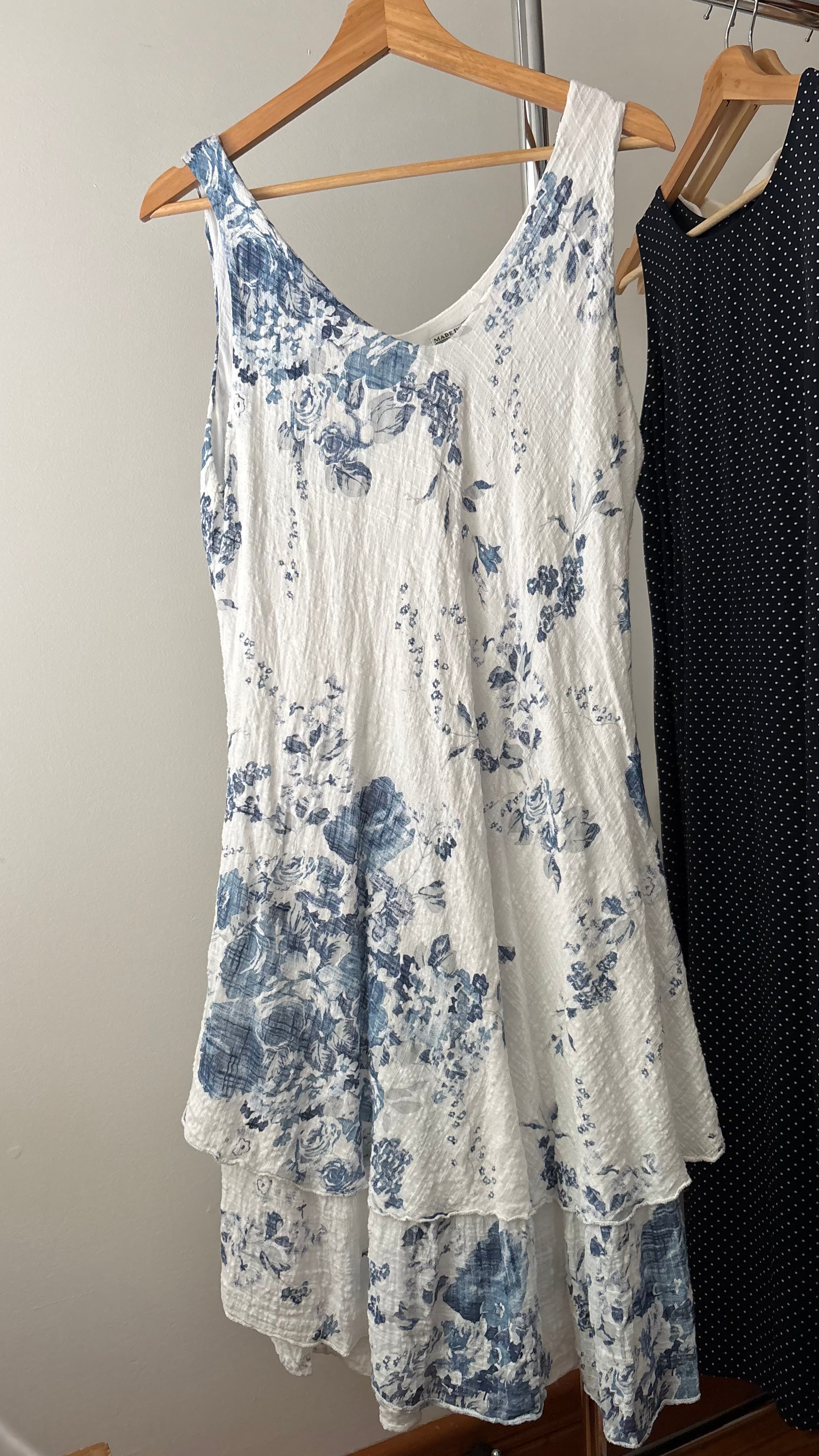 Y2K Lightweight Floral Cotton Ruffled Dress