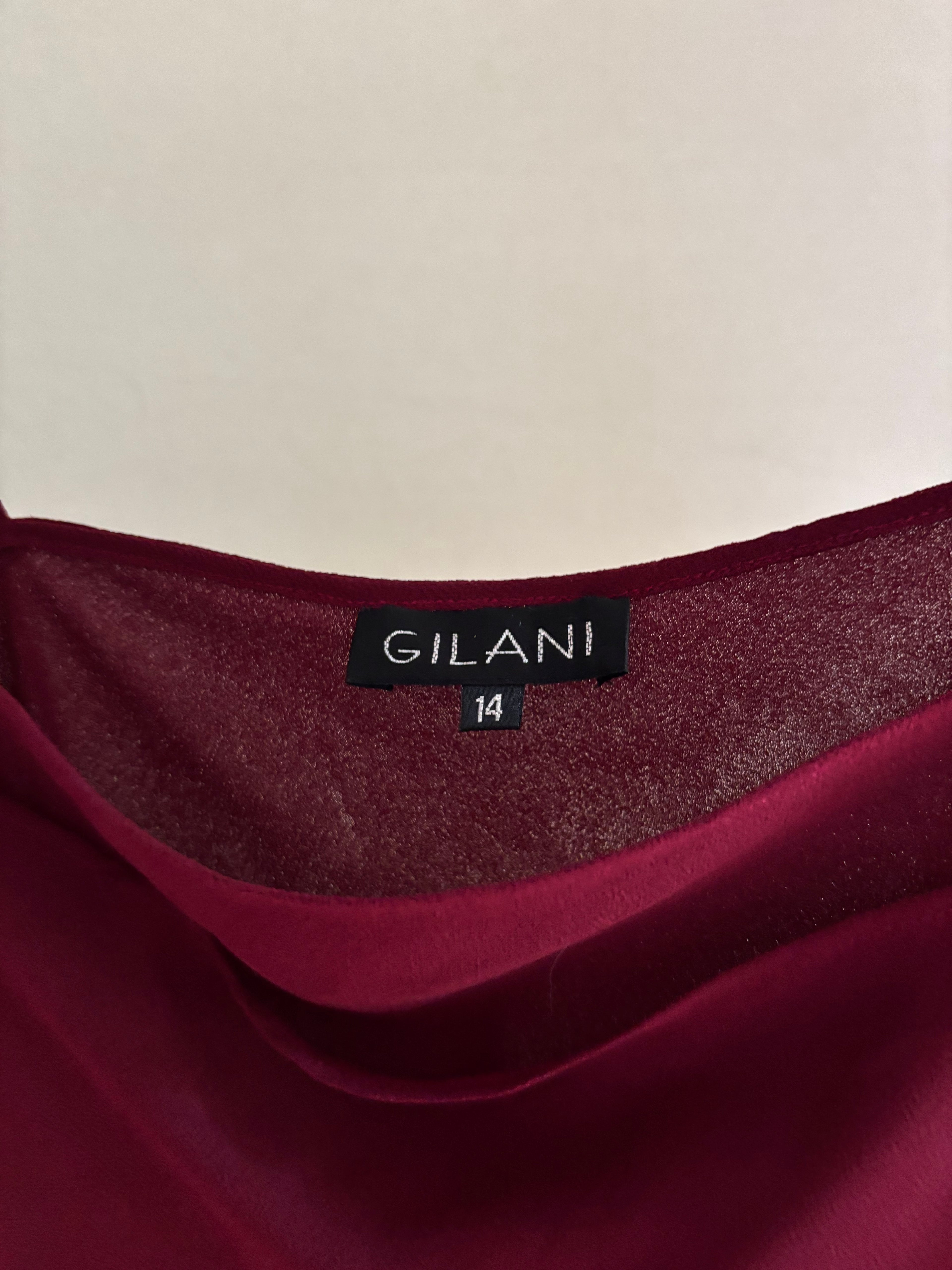 1990s Burgundy Double Layer Camisole
