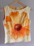 1990s Sunflower Tank Top | Vintage Boat Neck Top