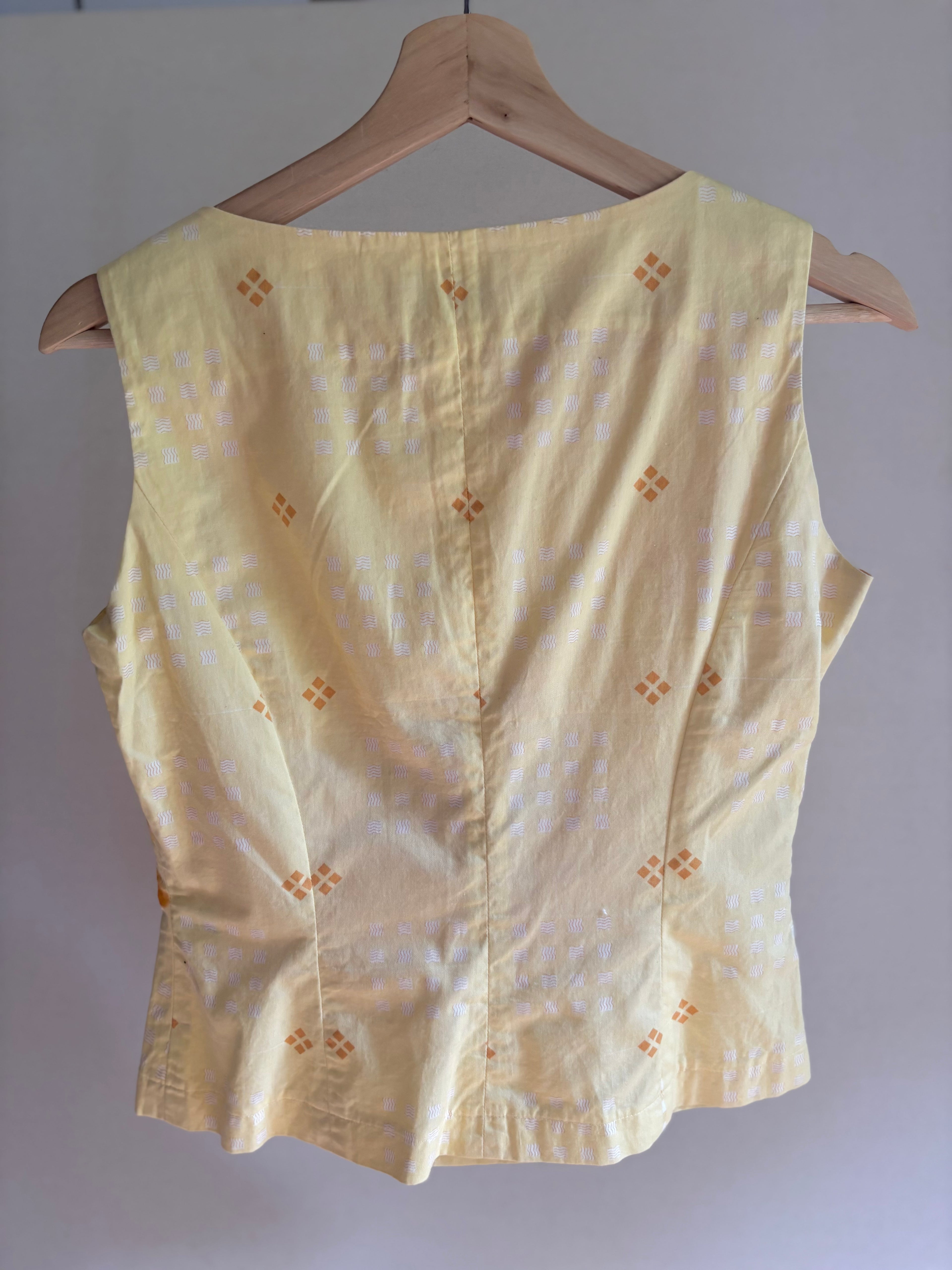 1990s Sunflower Tank Top | Vintage Boat Neck Top